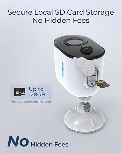 Miniatura 5 de REOLINK Paquete de 4 cámaras de seguridad solar Argus 3 Pro para exteriores, incluye panel solar, visión nocturna a color 2K, no necesita