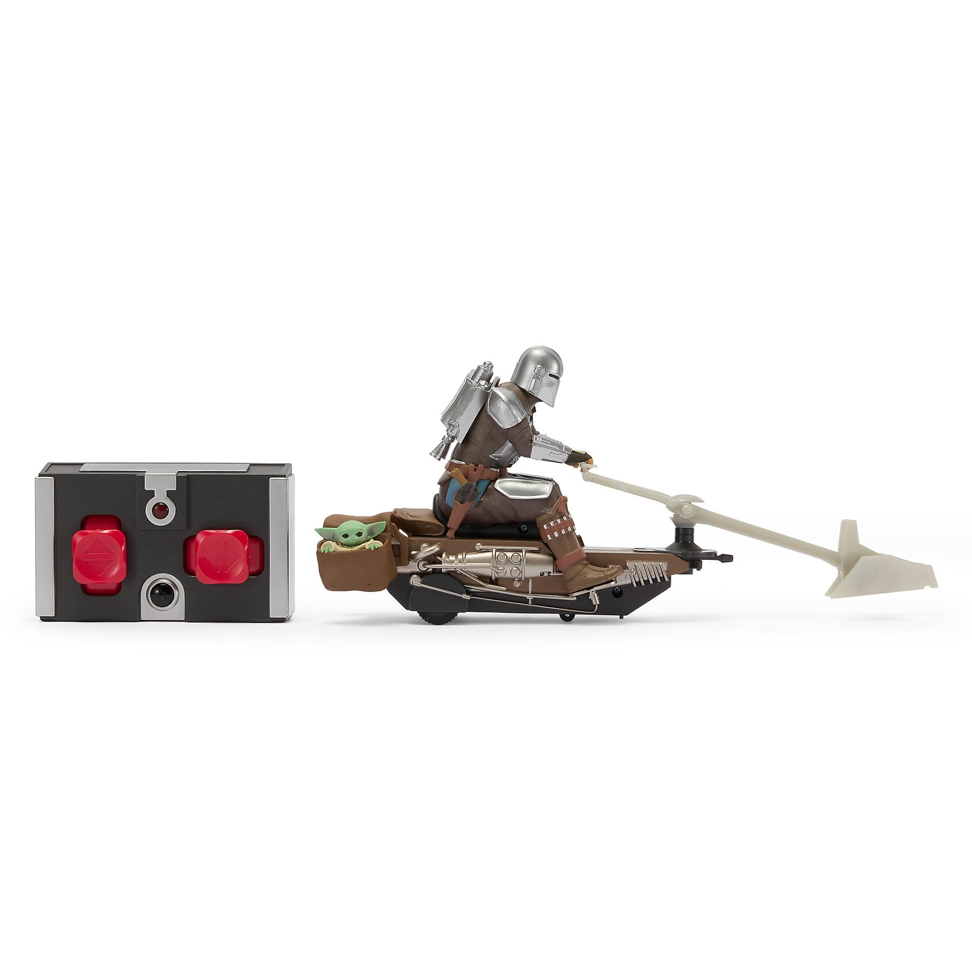 Disney Store Official, Star Wars, The Mandalorian, vehículo de Control Remoto, Moto Speeder de El Mandaloriano con Grogu