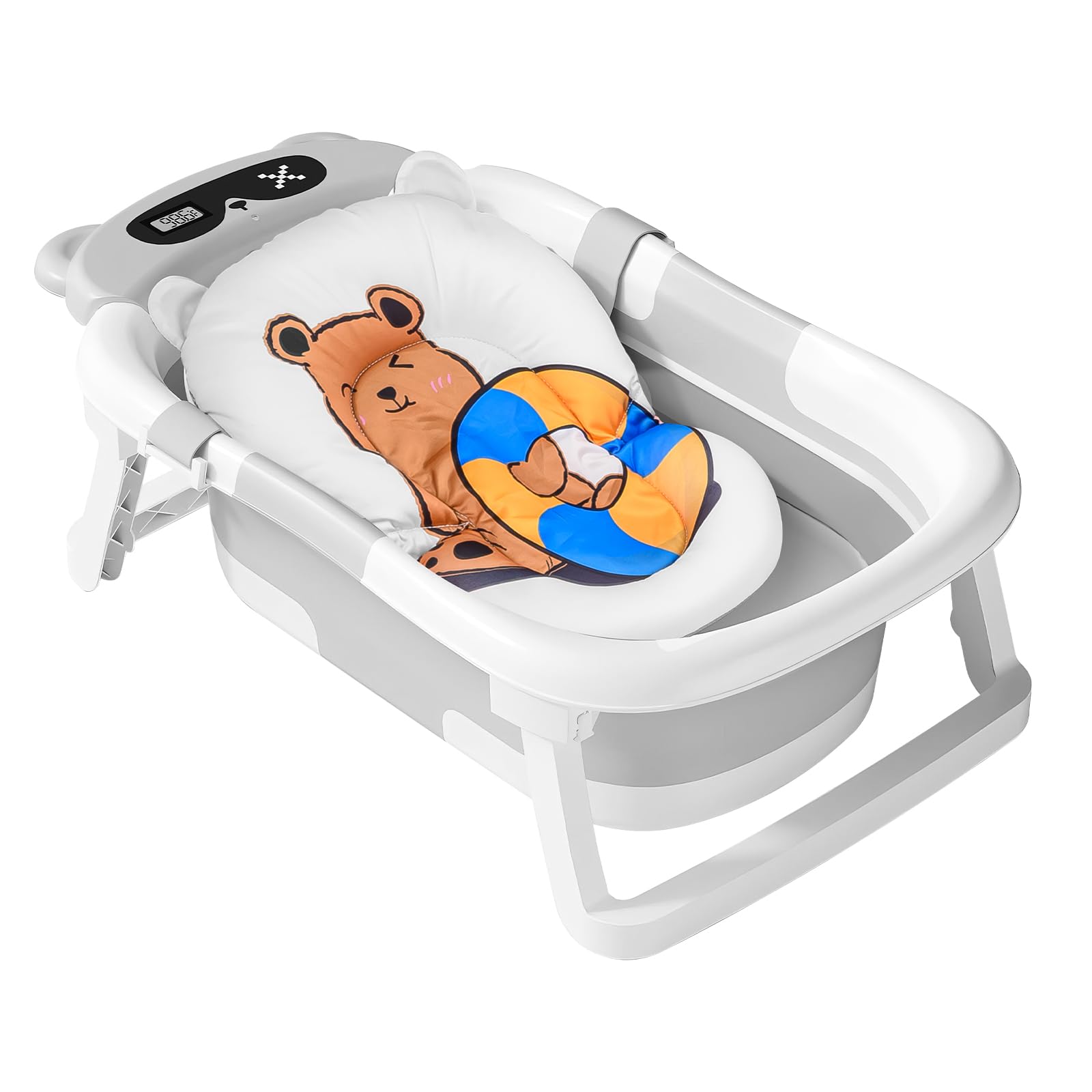 Vasca da bagno digale sensibile alla temperatura per bambini per sedersi e sdraiarsi vasca da bagno pieghevole di grandi dimensioni prodotti per neonati per la casa  1501