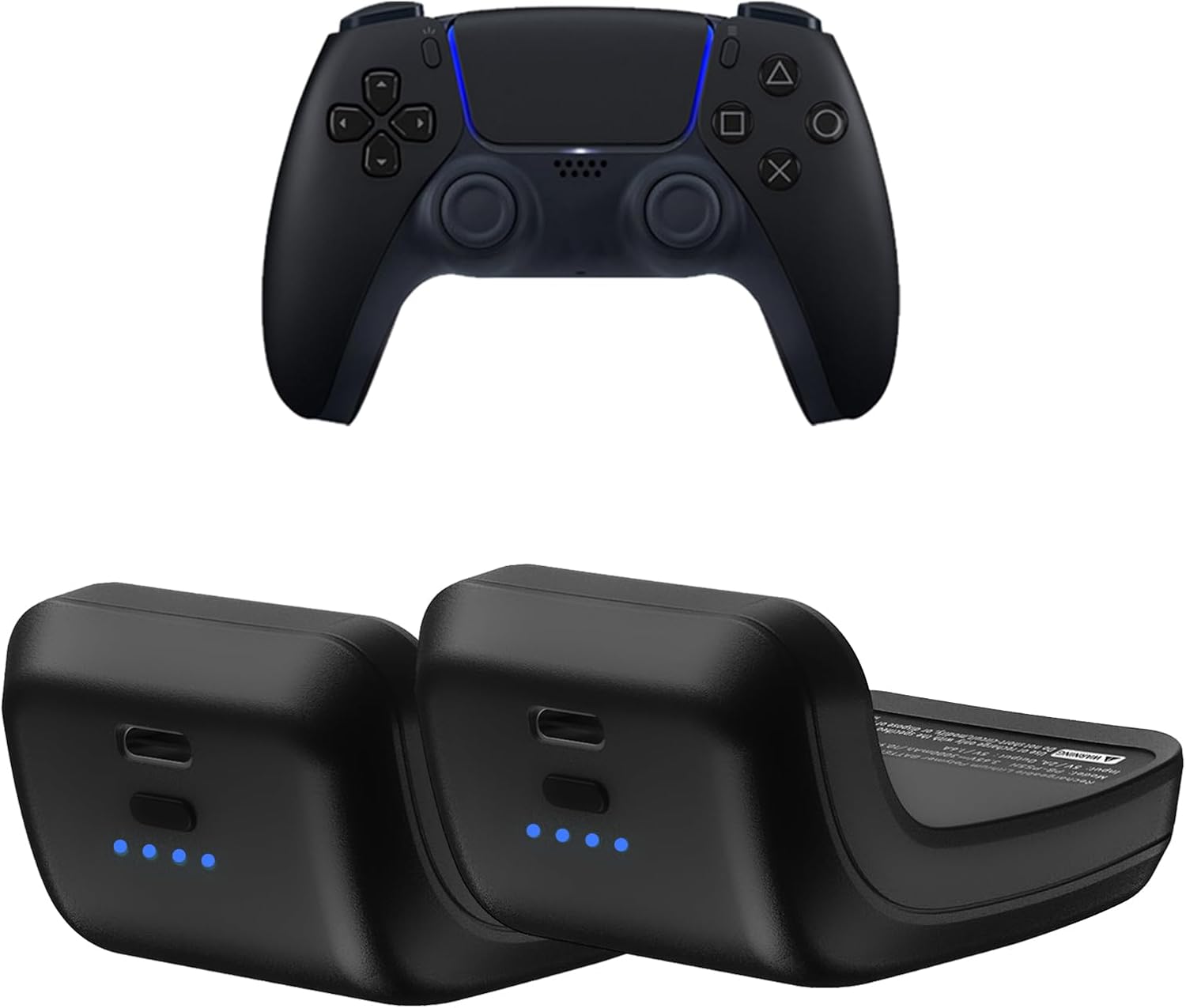 Product image of 2X 3000mAh PS5 Controller Battery Pack, PS5 Replacement Battery Extender for Sony PlayStation 5 DualSense LIP1708 CFI-ZCT1W Controller with USB-C Charging Cable