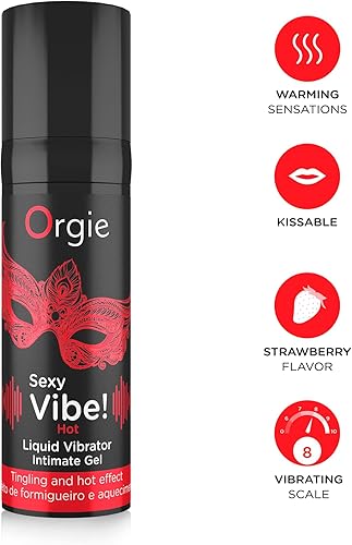 Miniatura 2 de Sexy Vibe! Hot by Orgie. Vibrador líquido. Gel emocionante besable con ingredientes activos de plantas de la selva amazónica y un toque de sabor a