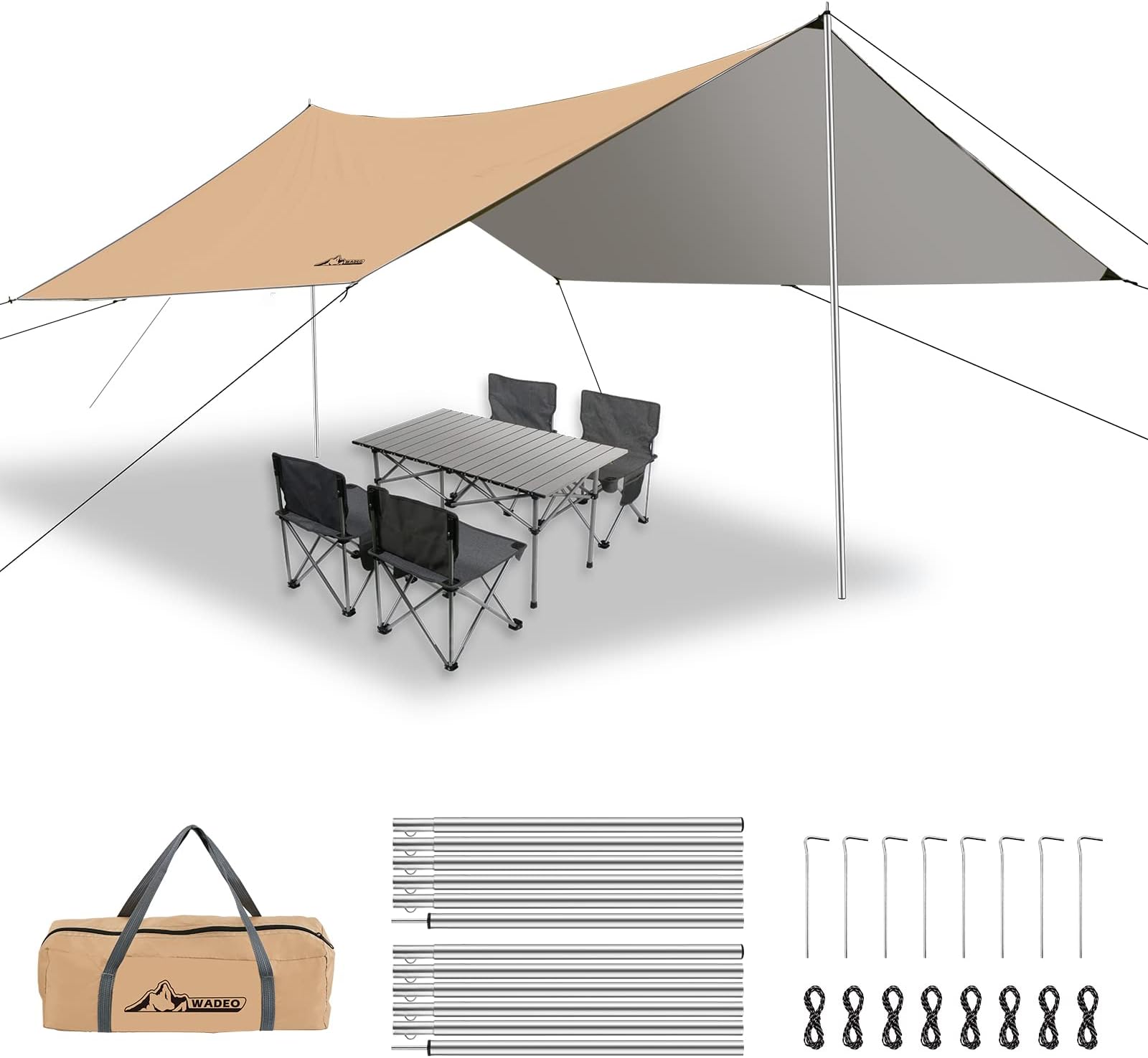 MFH Tente Anti-Pluie Multi-Usage Camping Tarp Exstreme Olive 300x300 Cm