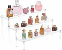 Espositore Profumi Kytpyi 7 Livelli - In Acrilico Trasparente, Base 15cm, Per Casa E Negozio, Facile Montaggio - Foto 14