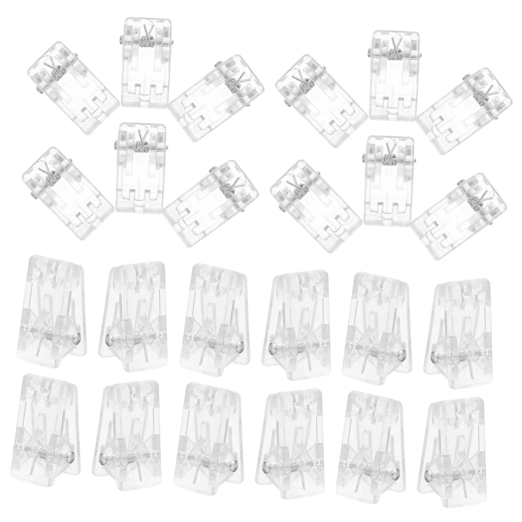5 Sätze Transparenter Ausweishalter Hefter Büro Verschlussklammern Für Lebensmittel Selbstklebende Kabelclips Streifen Büroklammern Aufhänger Gürtel Inhaber Acryl 60 Stück * 5
