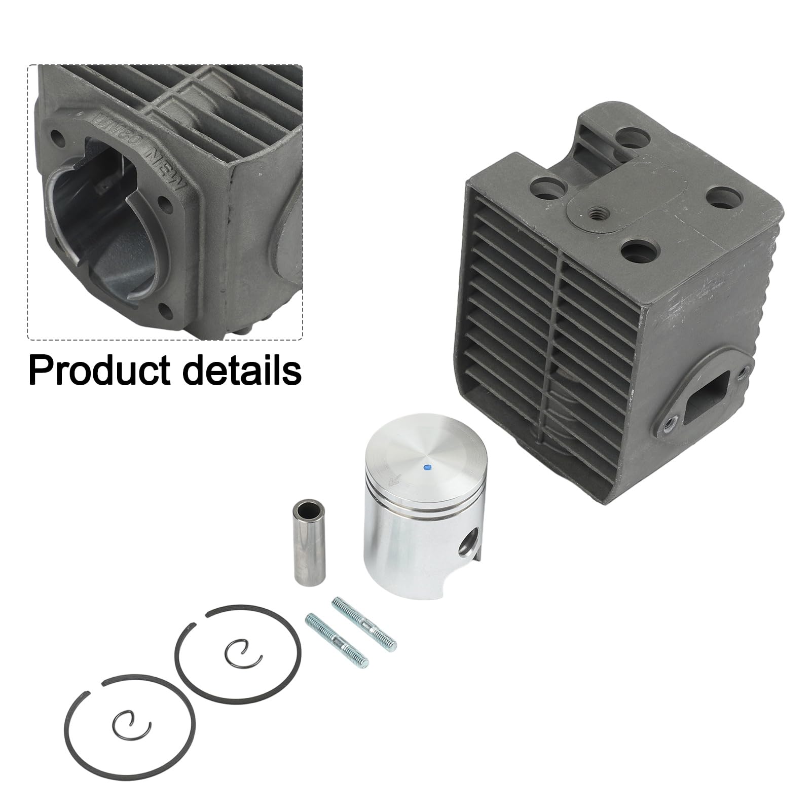 Rendimiento mejorado del motor con kit de juntas de cilindro de 45 mm para Wacker WM80, BS500, BS600, BS700, total de 17 piezas