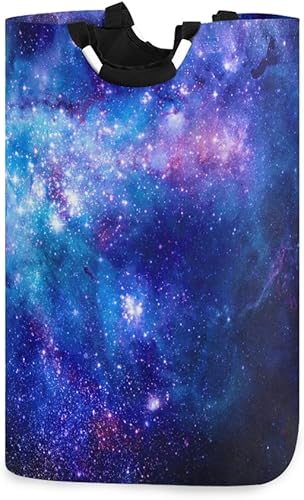 senya Cesta de lavandería grande para compras, bolsa de ropa plegable de tela, cesta de lavandería plegable (espacio exterior)