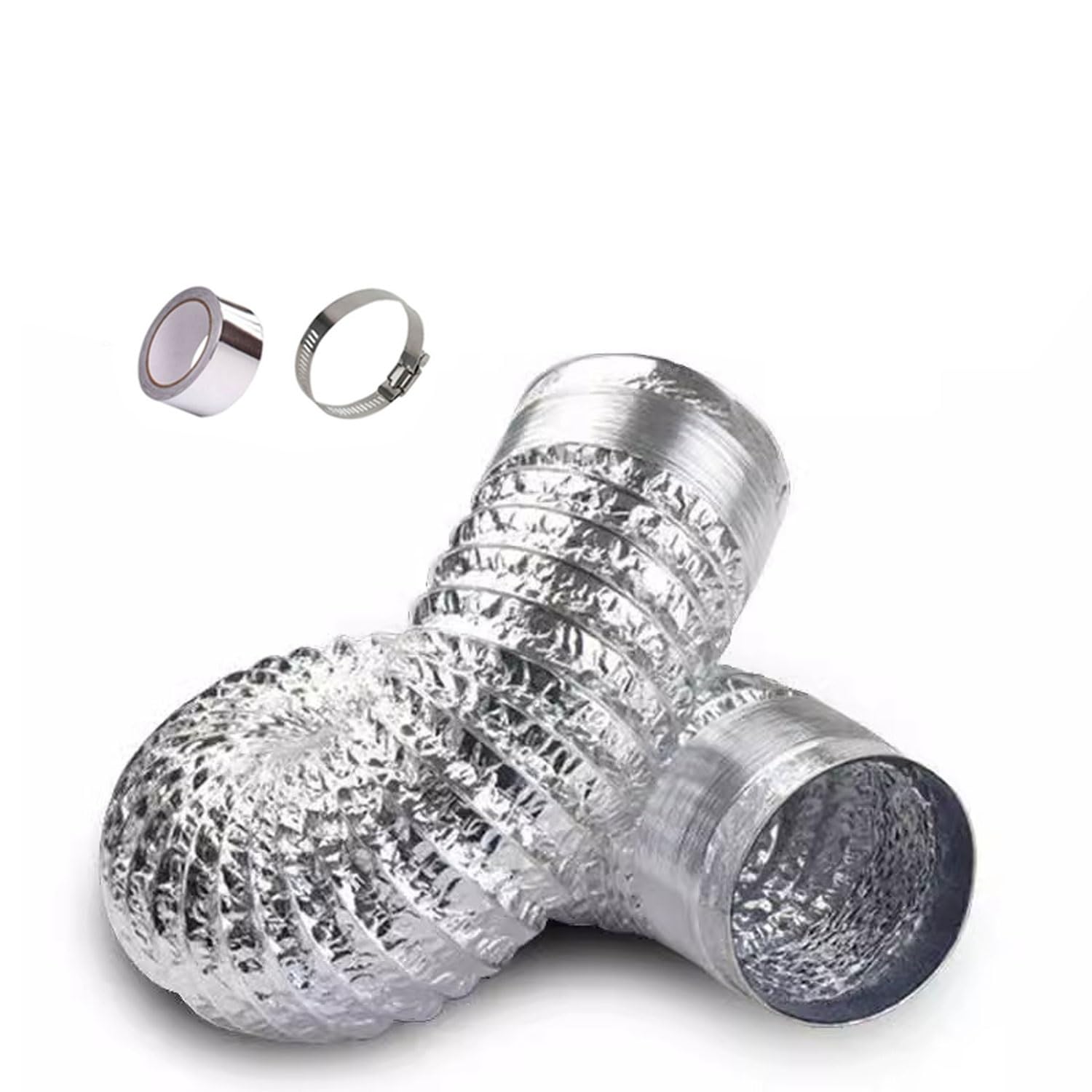 Ventilation Duct， Dryer Vent Range Hood Exhaust Aluminum air ducting for Ventilation Reducer