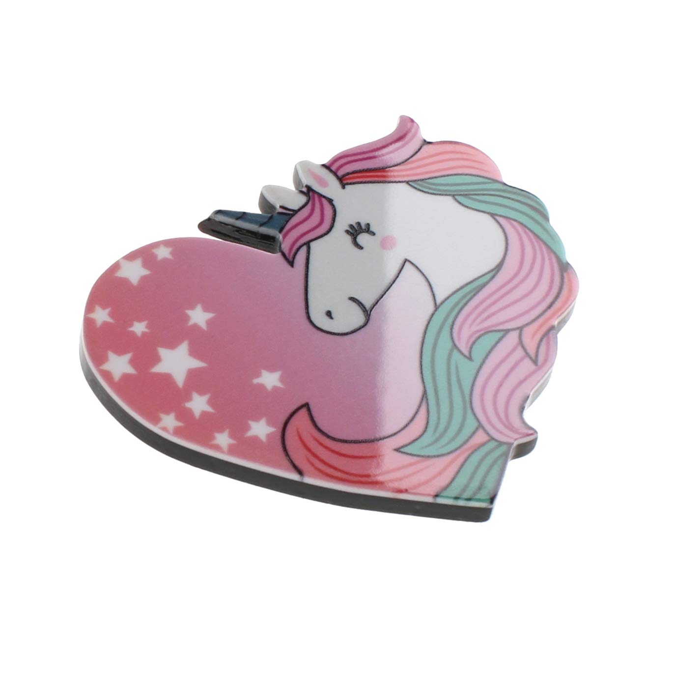 Pretty Pink Unicorn Love Heart Fantasy Novelty Magnet