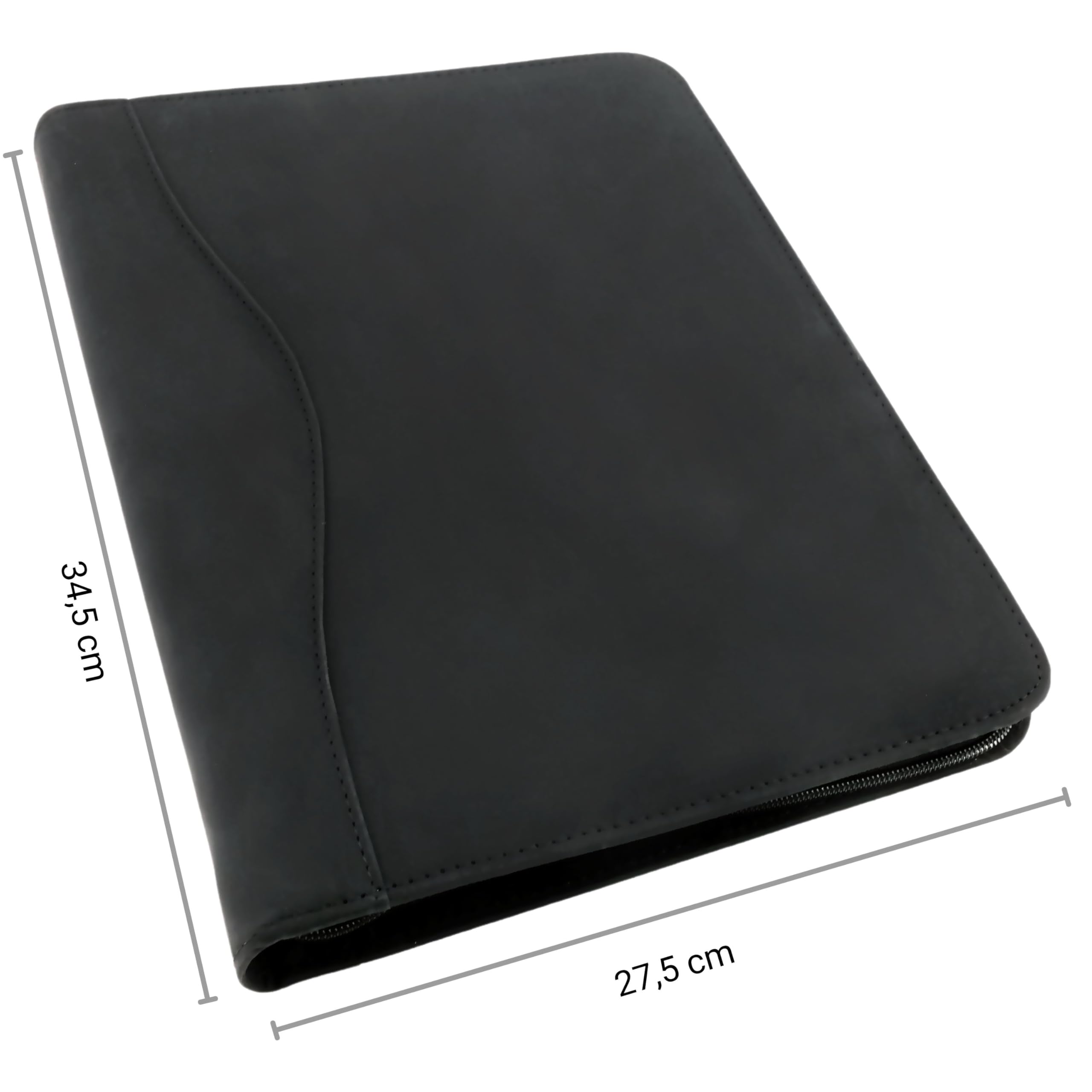 5 Star Raccoglitore ad anelli da ufficio, con cerniera, 4 anelli, capacità 30 mm, formato A4, nero