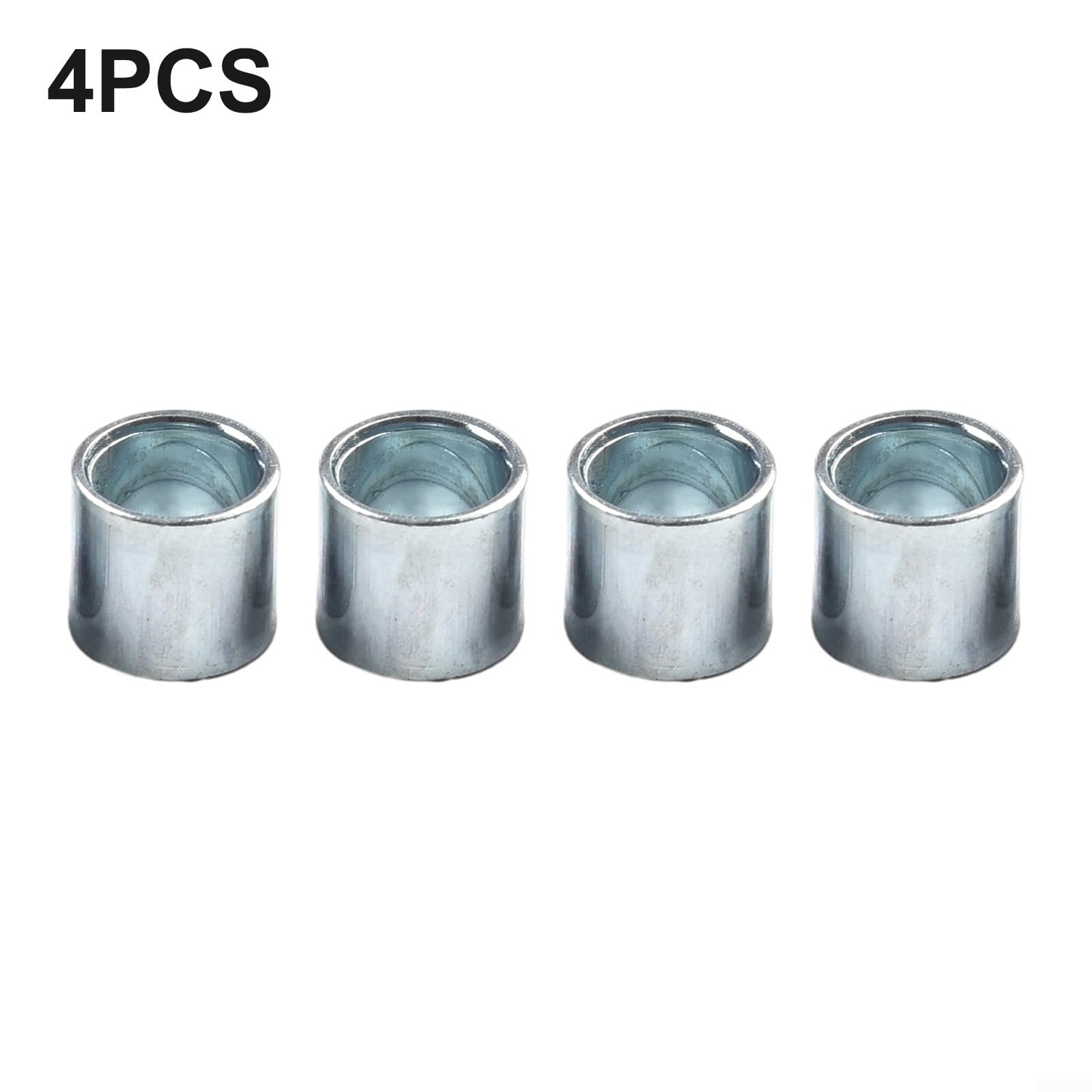 Lot de 4 ou 8 entretoises de roulement en alliage de 10 mm pour roues de skateboard, scooter et patins à roues alignées – Diamètre intérieur de 8 mm, construction en acier, lot de 4 ou 8 (argenté)