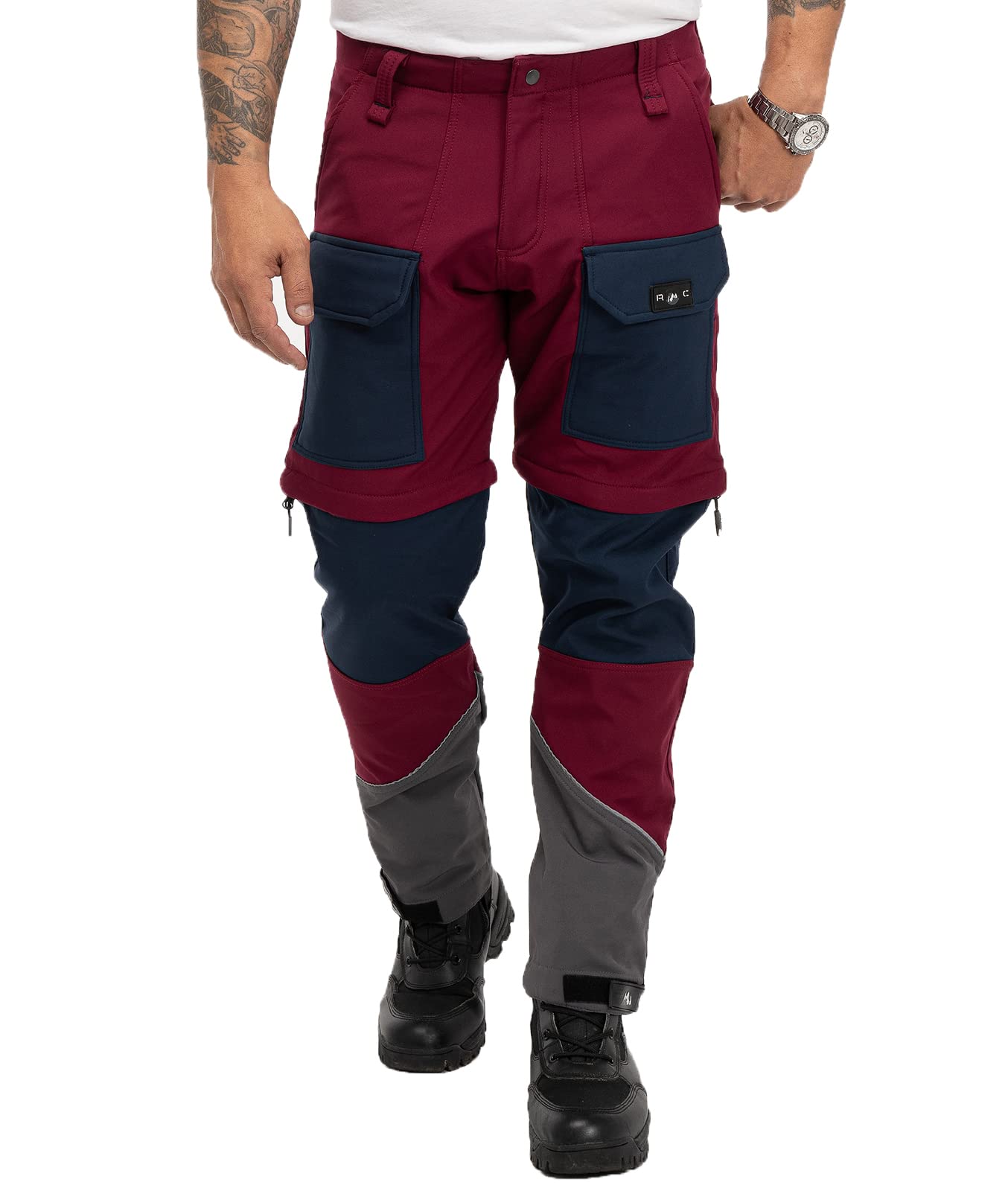 Rock Creek Softshellhose Herren Outdoorhose Wanderhose Zip-Off H-309 | Funktionale Trekkingpants für Männer, abzipbare Beine, für Wandern, Wintersport und Arbeit