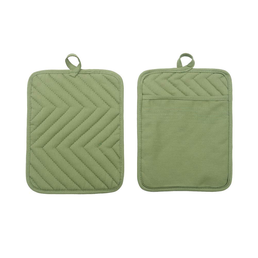Lot De 4 Maniques De Cuisine Résistantes à La Chaleur Meioro – 100% Coton Épais, 200-280°C, Antidérapantes Avec Anneau, Idéales BBQ Et Four