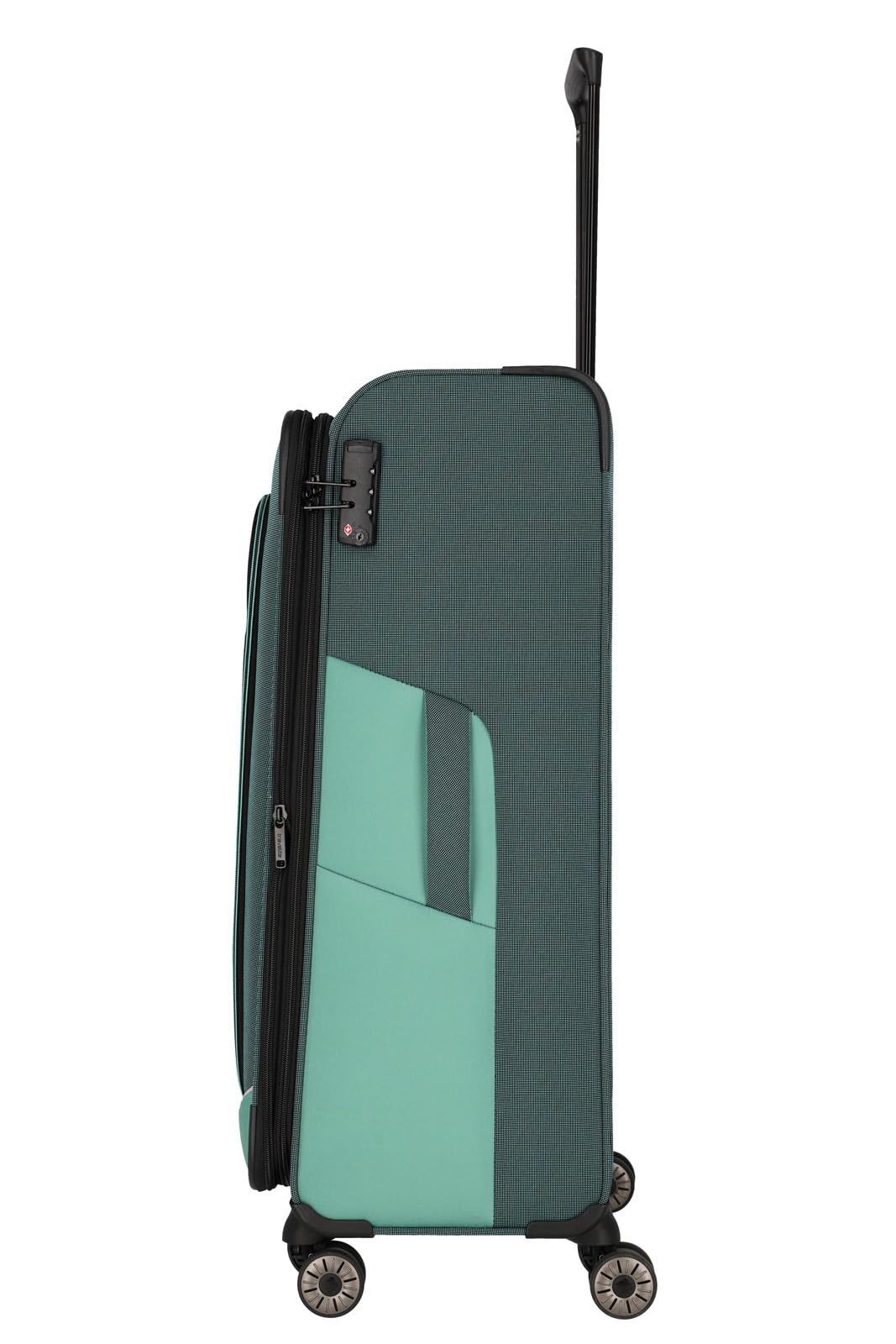 Travelite Zestaw walizek 4-częściowy, miękka obudowa, 4 rolki, Eukaliptus (zielony), Trolley L erw. (77 cm), casual