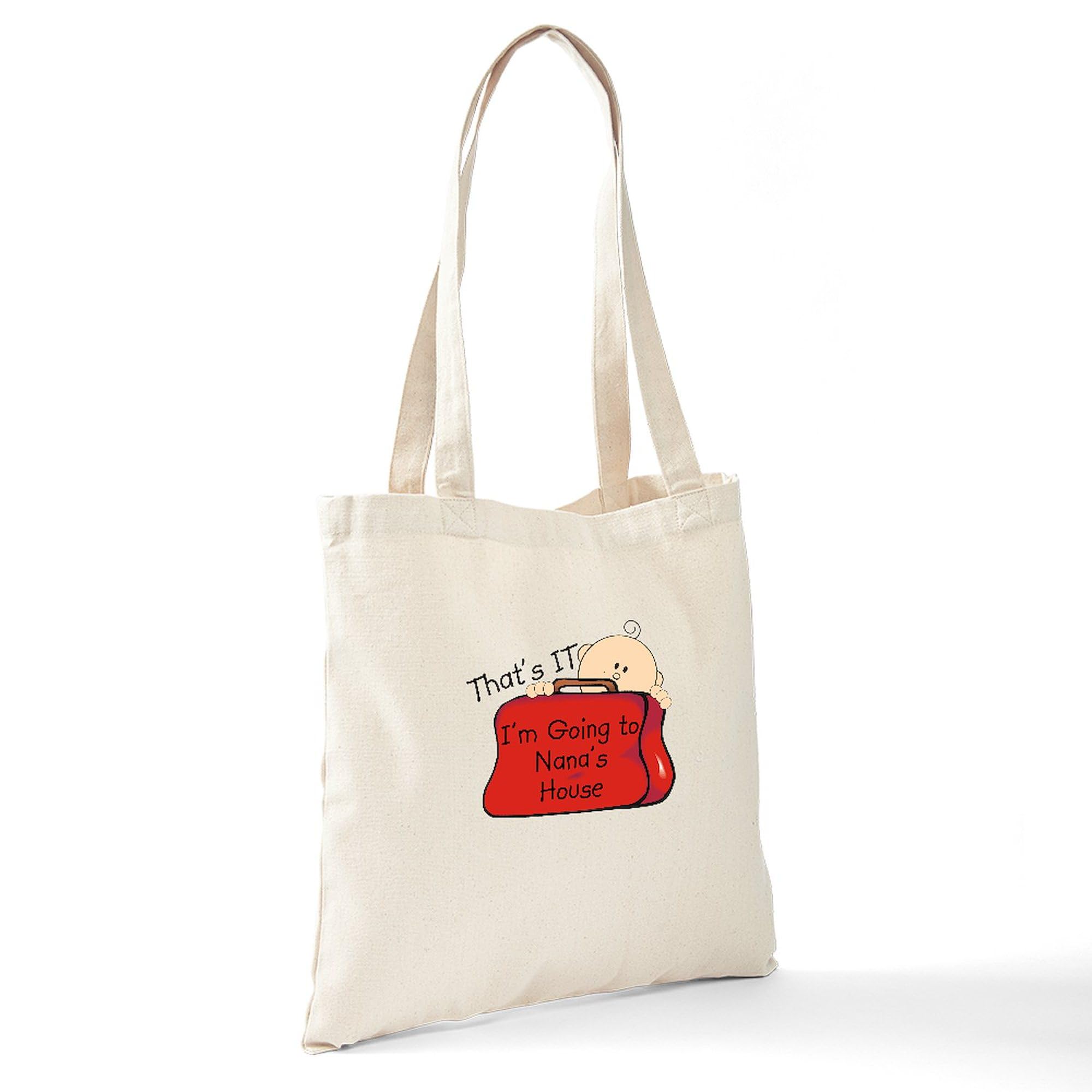 CafePress "What Happens At Nanny's..." Tote Bag - Natural Canvas Reusable Shopping Bag, Two Sizes - View #4