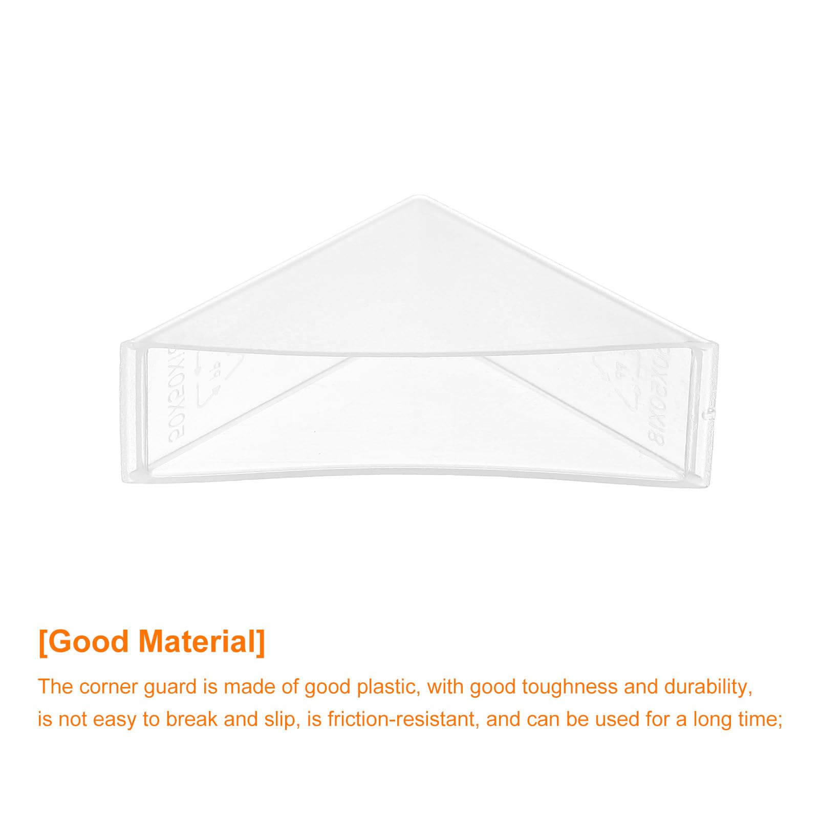 uxcell Lot de 8 protections d'angle en plastique - 18 x 70 mm - Angle droit - Pour la protection des coins du verre, du miroir, du carrelage - Blanc