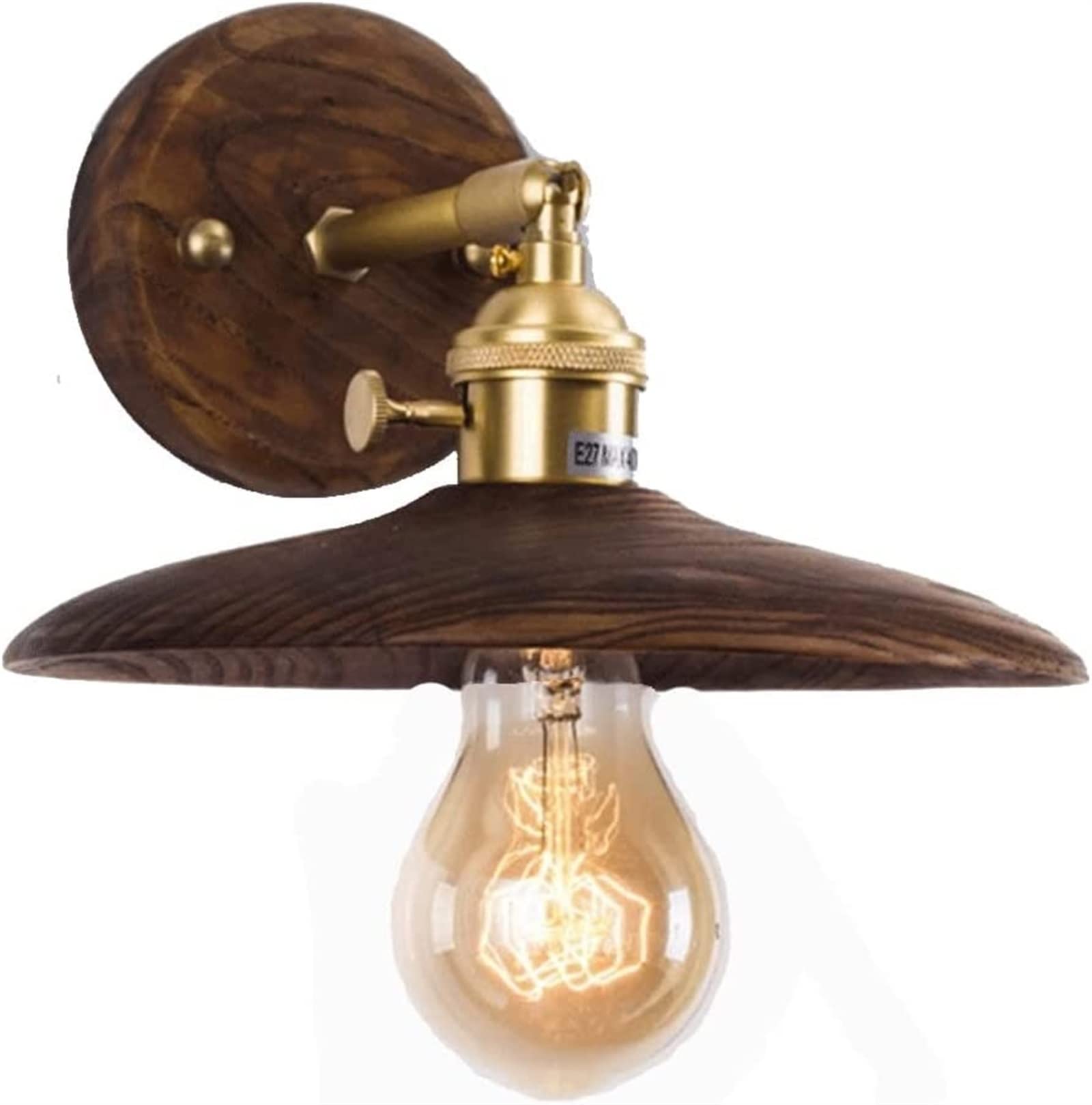 Lampe de chevet de chambre à coucher réglable intérieure et applique rétro