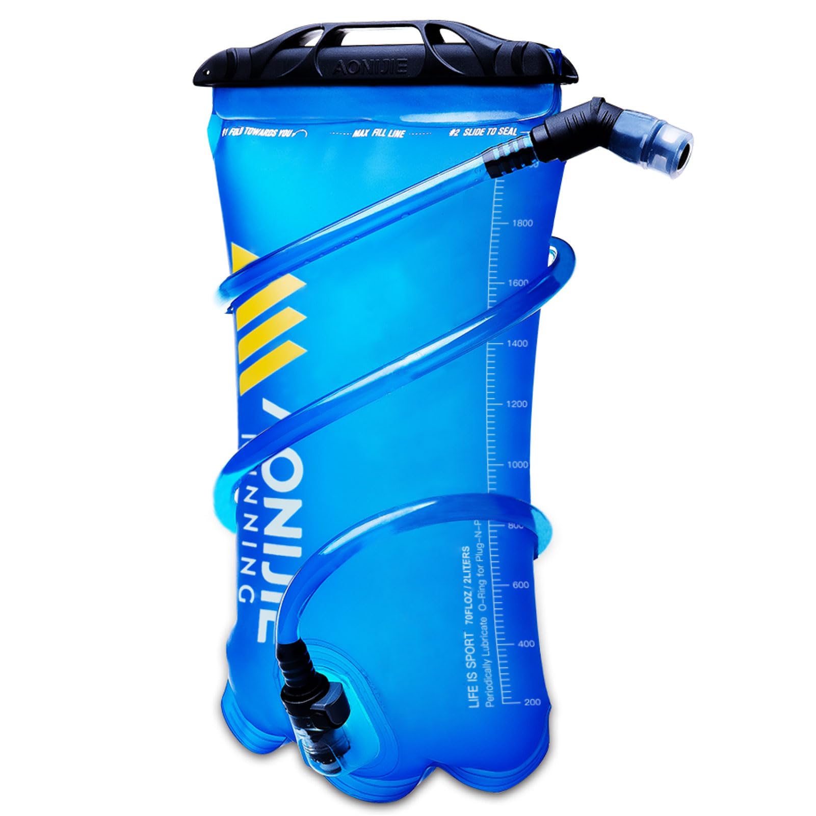 Azarxis Bolsa de Agua Portátil 1/1,5/2/3L Bolsa de Hidratación Libre de BPA a Prueba de Fugas para Mochila de Hidratación para Correr Ciclismo Senderismo