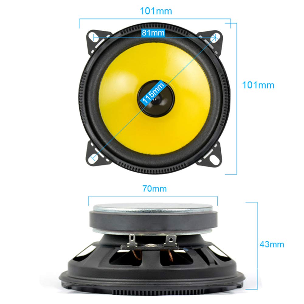 PolarLander 2X4 Inch Car Speaker Automotive Car HiFi Full