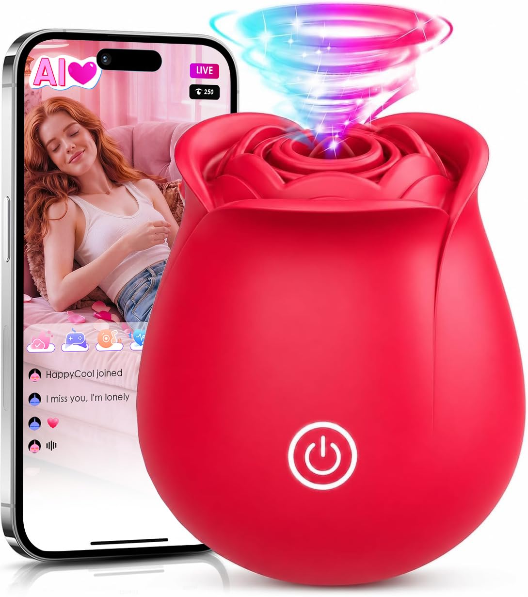 Rose Sex Toys for Women & Couples, AI Sync Vibrator Clit Sucker