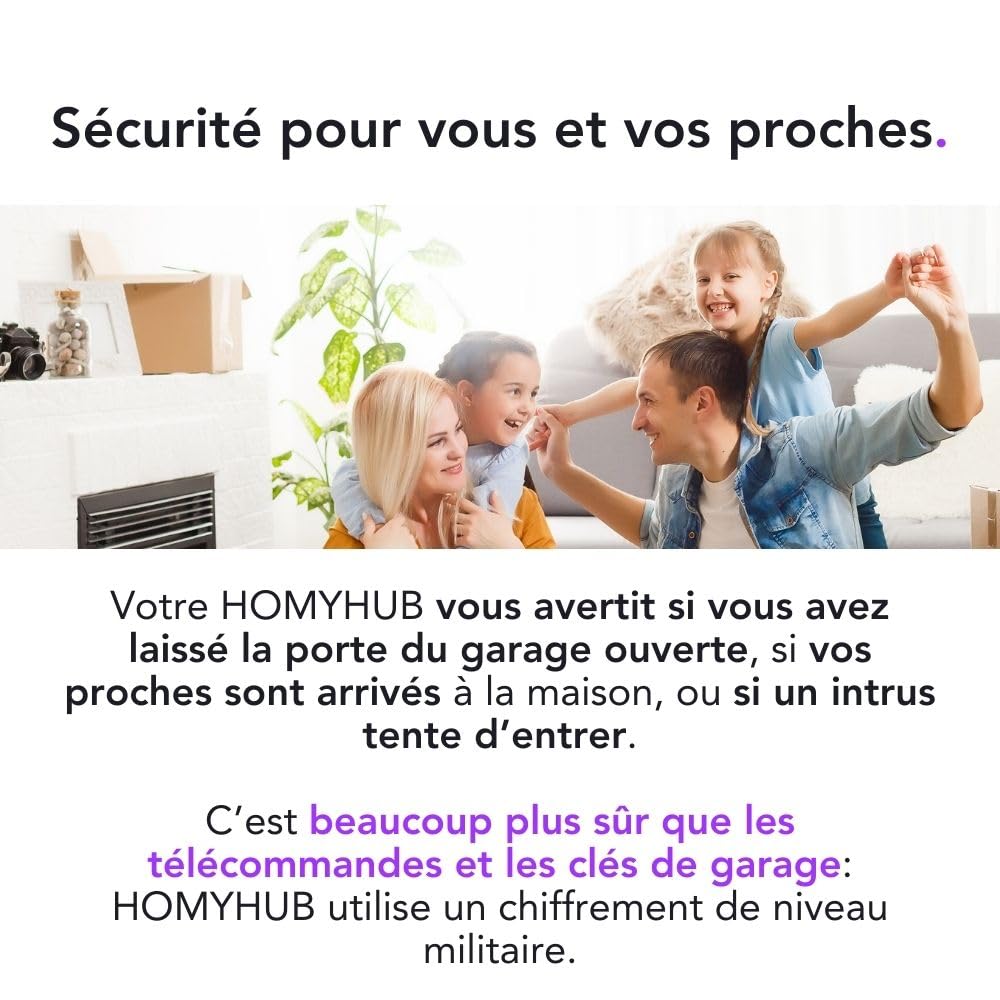 Kit de démarrage | Télécommande de Garage WiFi – Bien Plus Que d'ouvrir Une Porte de Garage avec Votre Mobile et Votre Voix – Contrôle Max 2 Portes par Starter Kit