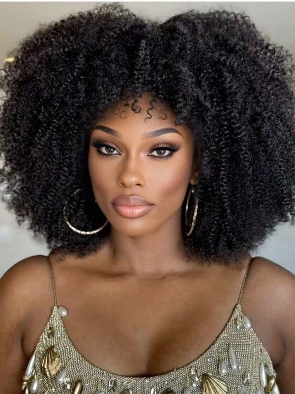 Afro Kinky Curly Clip in Hair Extensions Human Hair 240g/set 14 Inch