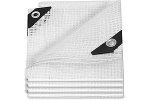 10x20 FT Clear Greenhouse Cover - Heavy Duty Multipurpose Transparent Tarps