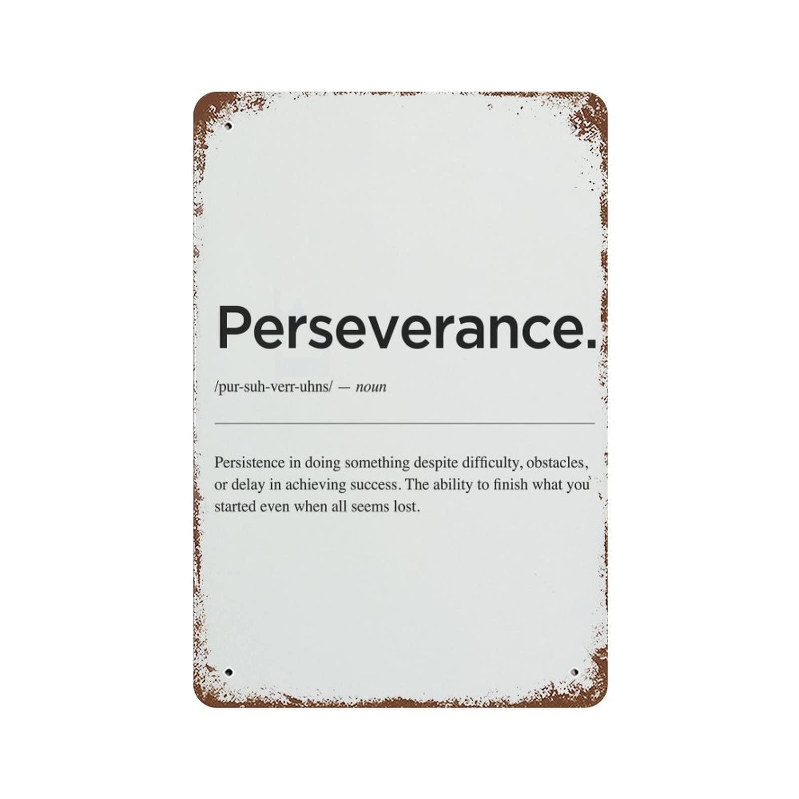 peiyeety Definition Office Wall Art Motivational Wall Decor Motivation Vintage Tin Sign for Office/Home/Classroom Decor Gifts - Best Birthday/Thanksgiving 8x12 Inch
