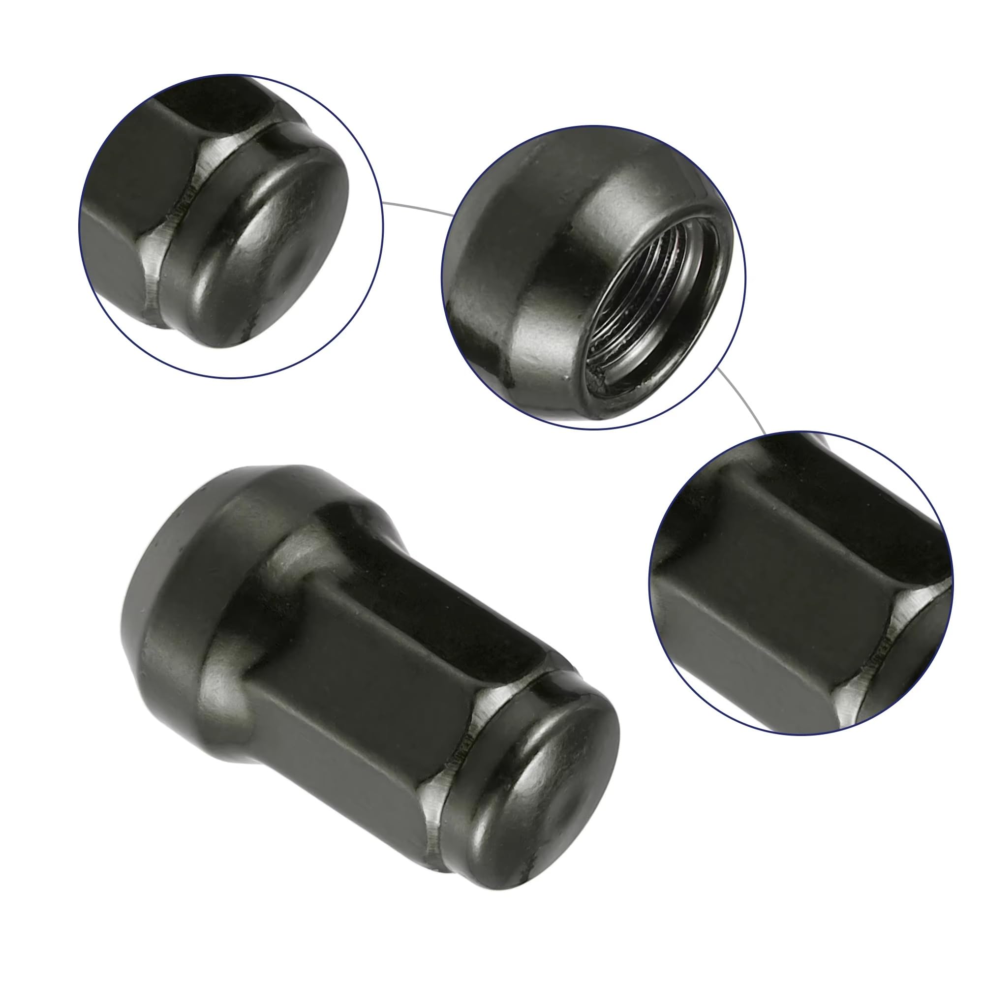 Boulons de roue Compatible avec Dodge Écrous de roue de véhicule M12x1.5 cône de 32 mm vis avec clé à douille