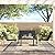Barton 4 Pieces Lounger Chair Set w/Glass Table Black Outdoor Patio Furniture Wicker Rattan Modern Conversation Chat Seating