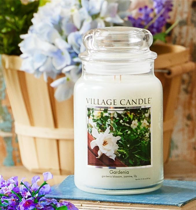 Village Candle Gardenia Apothecary Jar Scented Candle - Thumbnail 5