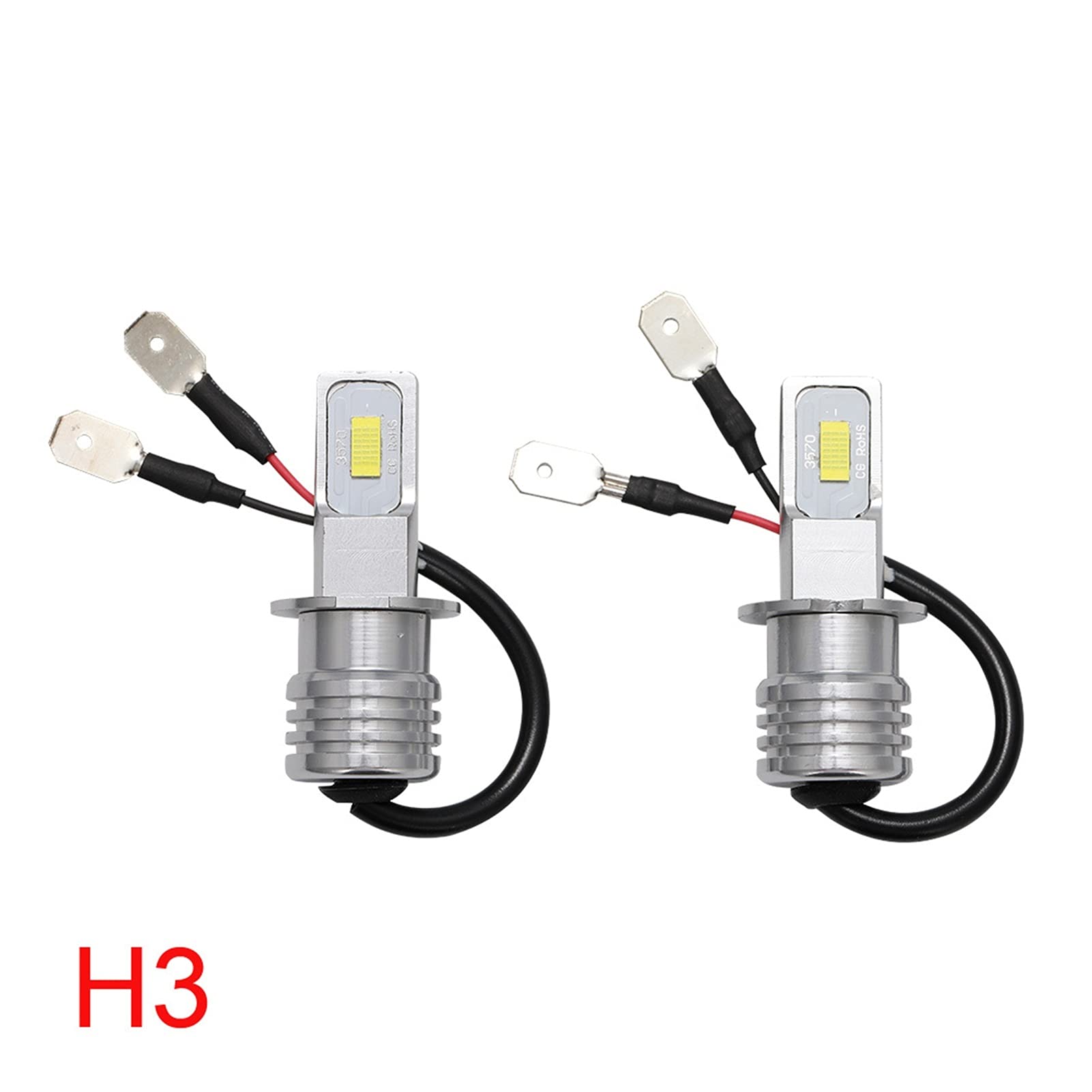 Żarówka ledowa 2 Sztuk LED Mini samochód Reflektor H7 H4 H11 H3 H1 CSP Samochód Lampki przeciwmgielne 12 V 24 V 6000K Białe Driving Running Bulbs do auto Automotive (Color : 8000K, Size : H11)