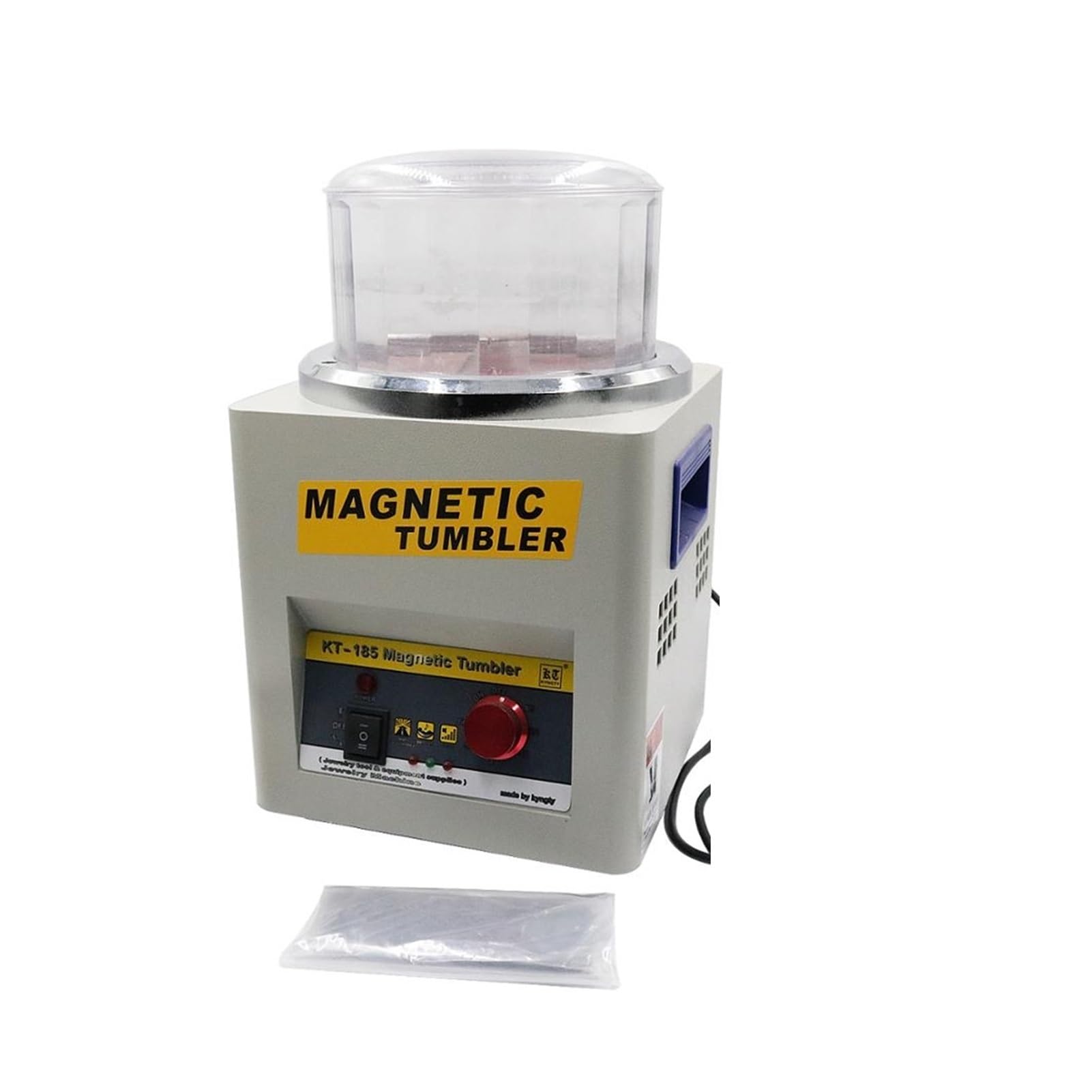 Steinpolierer, Schmuckbank-Puffer KT-185. Magnetischer Tumbler Schmuck Polierer Variable Geschwindigkeit Goldpoliermaschine Ausrüstung Werkzeug
