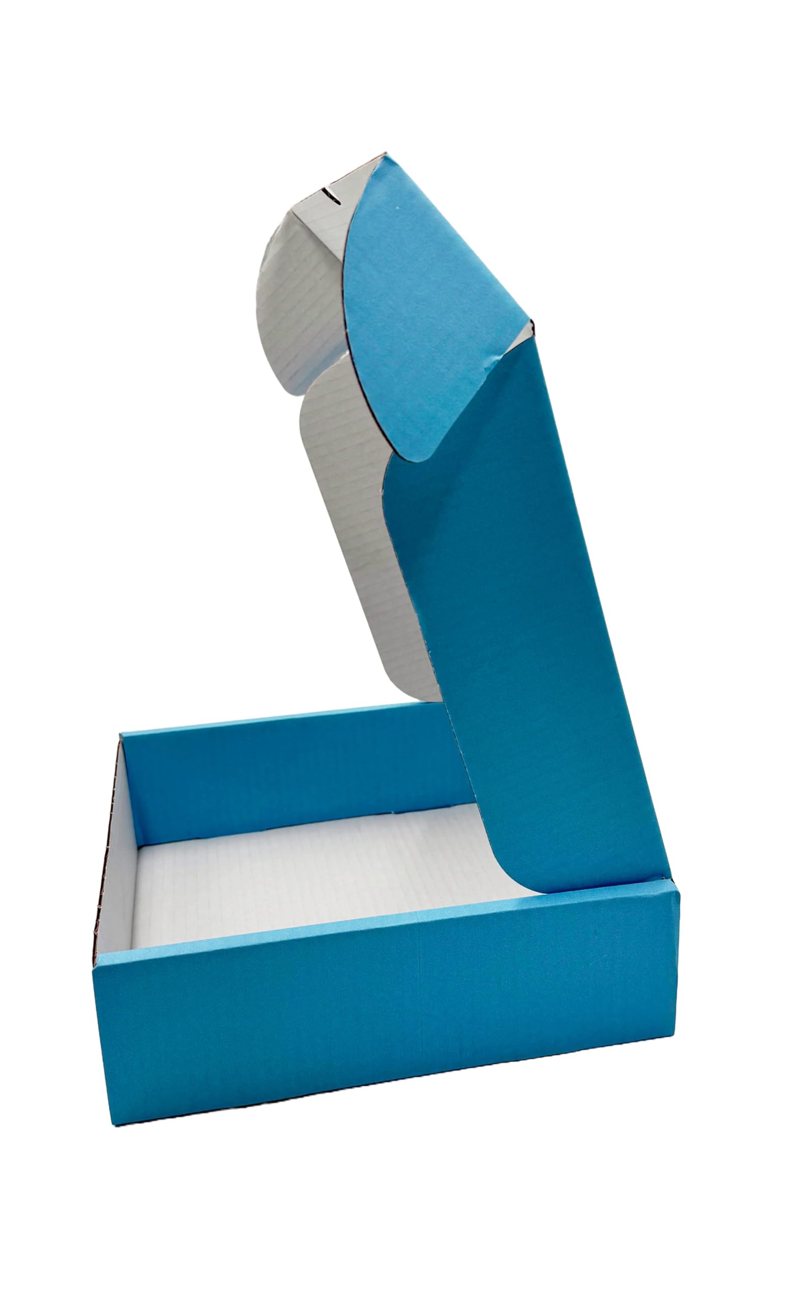 iDEALS UK PACKAGING LTD folding gift boxes with lids, shipping boxes gifting postal boxes cardboard boxes 250 x 250 x 75mm (10'' x 10'' x 3'') small parcel - Pack of 10 (Blue)