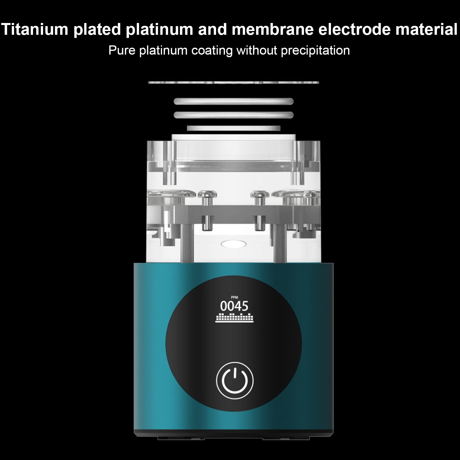 generador profesional de botellas de agua de hidrógeno con tecnología SPE y Pem,Generador de agua de hidrógeno, ionizador de agua Erich de hidrógeno portátil recargable por USB para viajes en el hoga