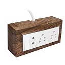 Palfrey Wooden Texture Electric Extension Board - 5A + 5A + 1 Universal Two Pin Socket with Master Switch and Heavy Duty 5 Meter Wire (Wooden Texture) (5 Meter) (1800W) gallery image