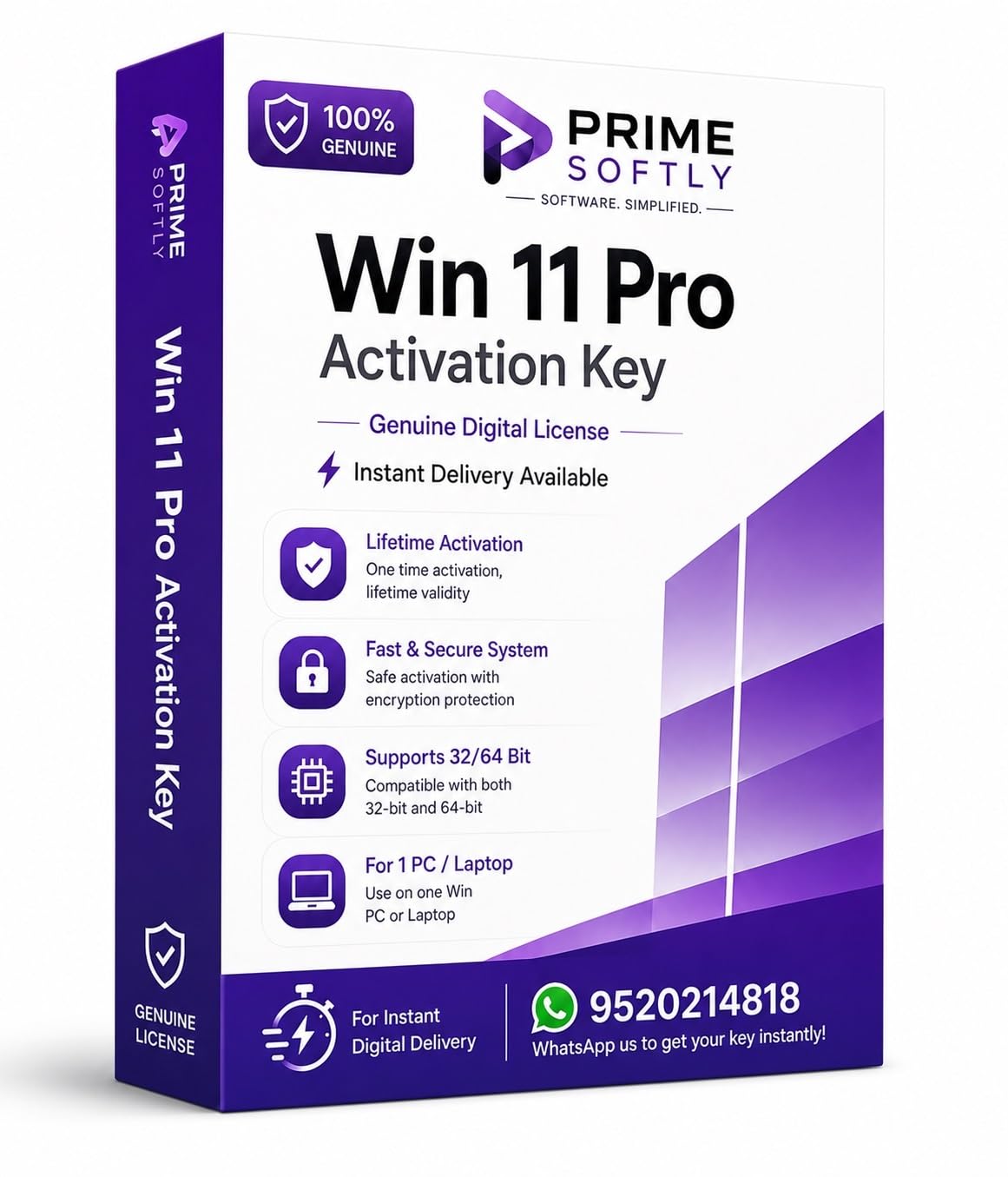 Win 11 Pro Digital Activation Key | Genuine Lifetime License | Instant Product Key Delivery | Supports Desktop & Laptop | 64 Bit Compatible | Secure Activation | Reliable Customer Assistance | Win 11 Pro Activation Digital License Key-picture-12