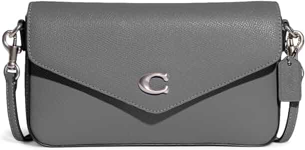 Coach Cross Grain Leather Wyn Crossbody Grey/Blue One Size