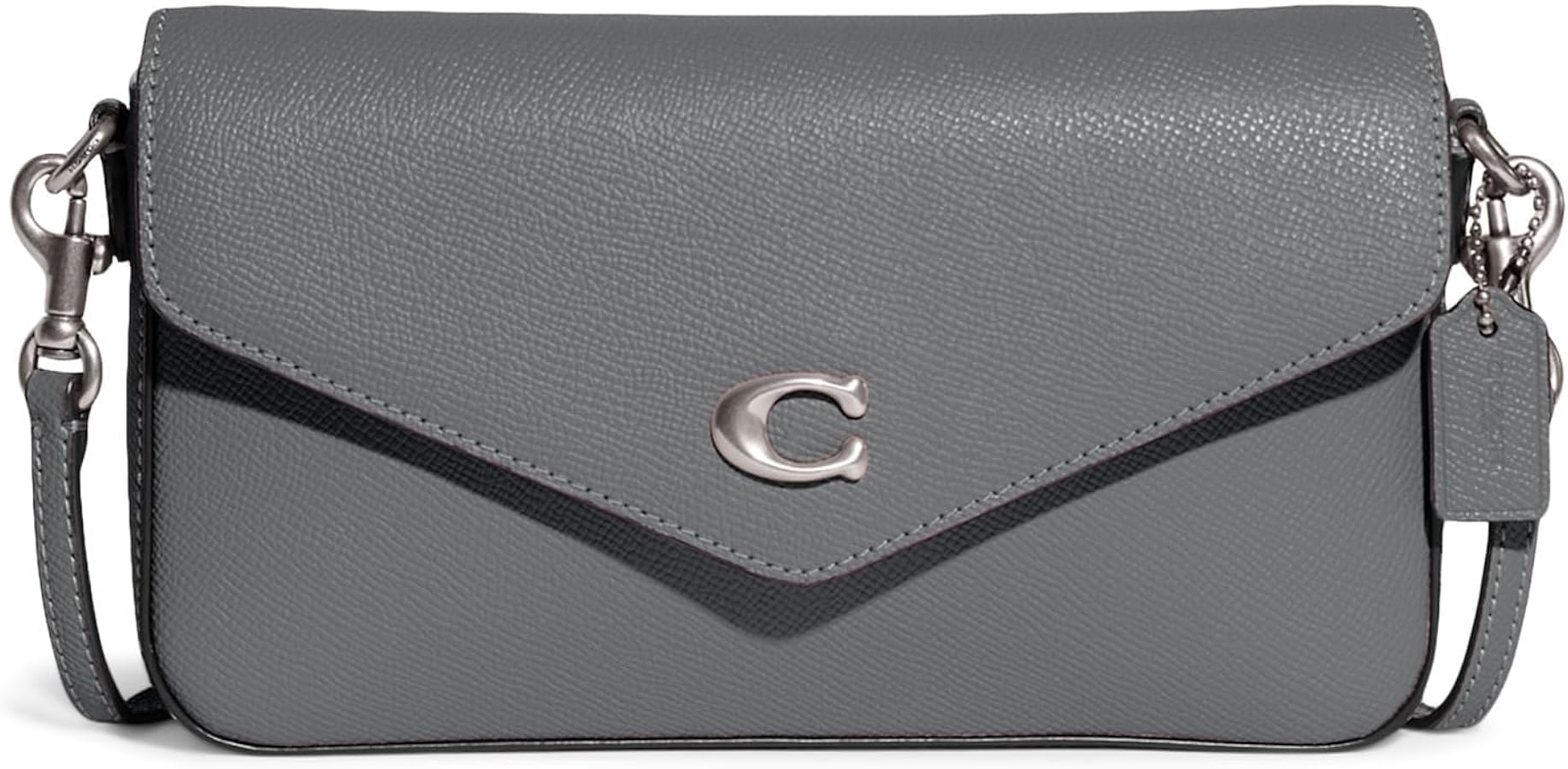Coach Cross Grain Leather Wyn Crossbody Grey/Blue One Size