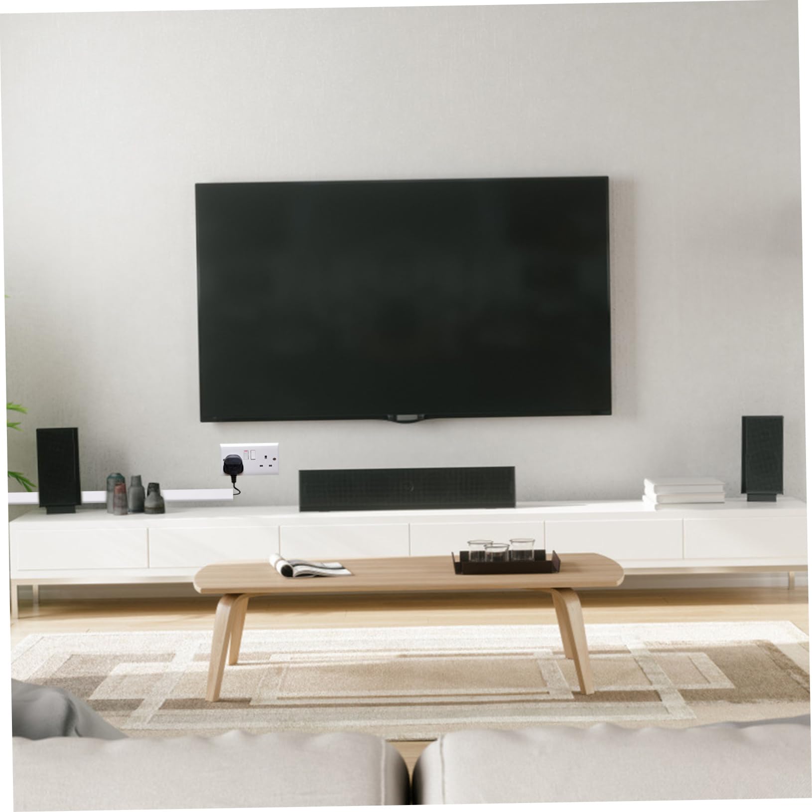 Lurrose 1 Set Canalina Nascondi Copertura per Flessibile per Tv e Facile Installazione e Personalizzabile Organizzatore per Naturale