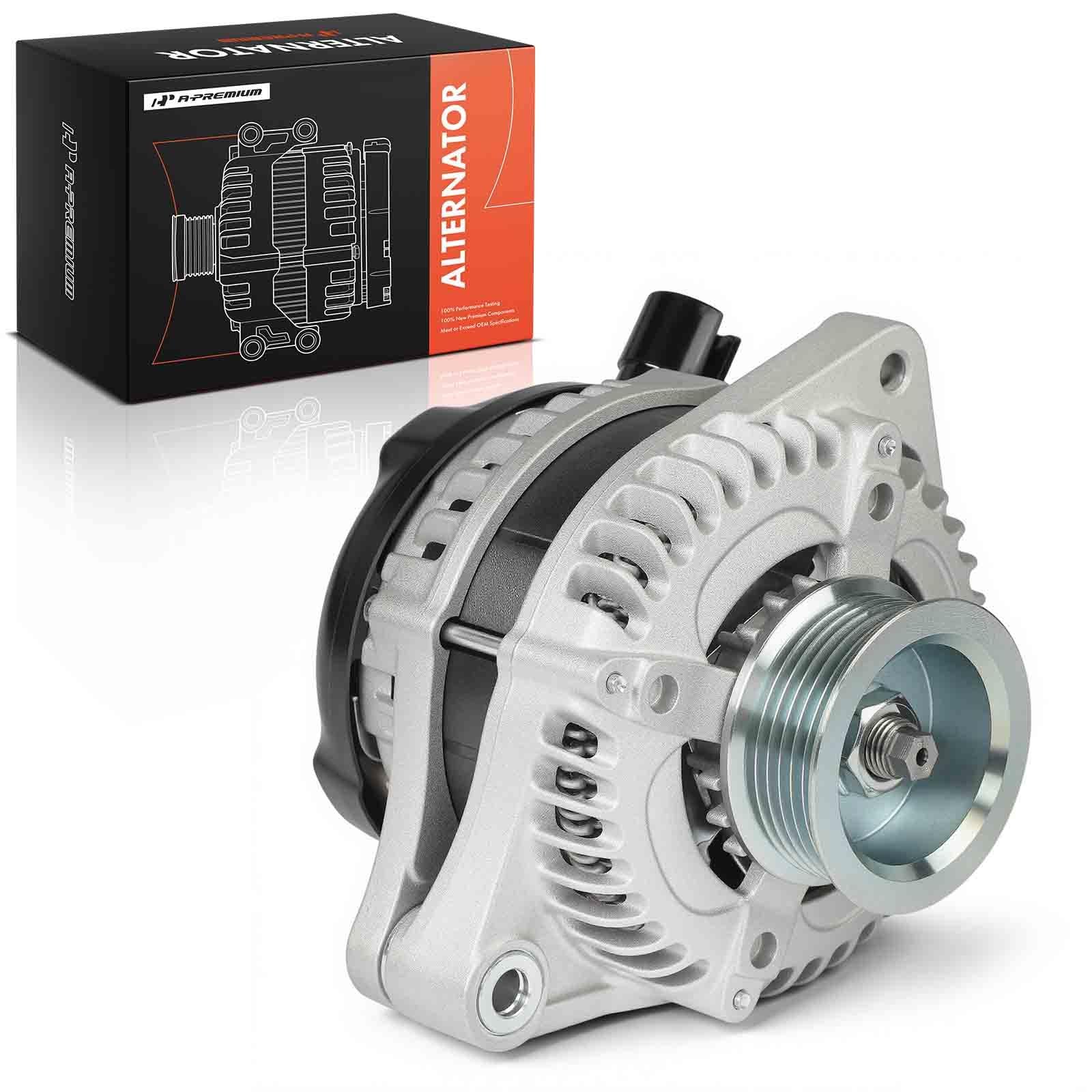 A-Premium Alternator Compatible with Honda Accord 2008-2012, Accord Crosstour 2010, 3.5L, 12V 130A 6-Groove Pulley Clockwise, Replace# 104210-5910,