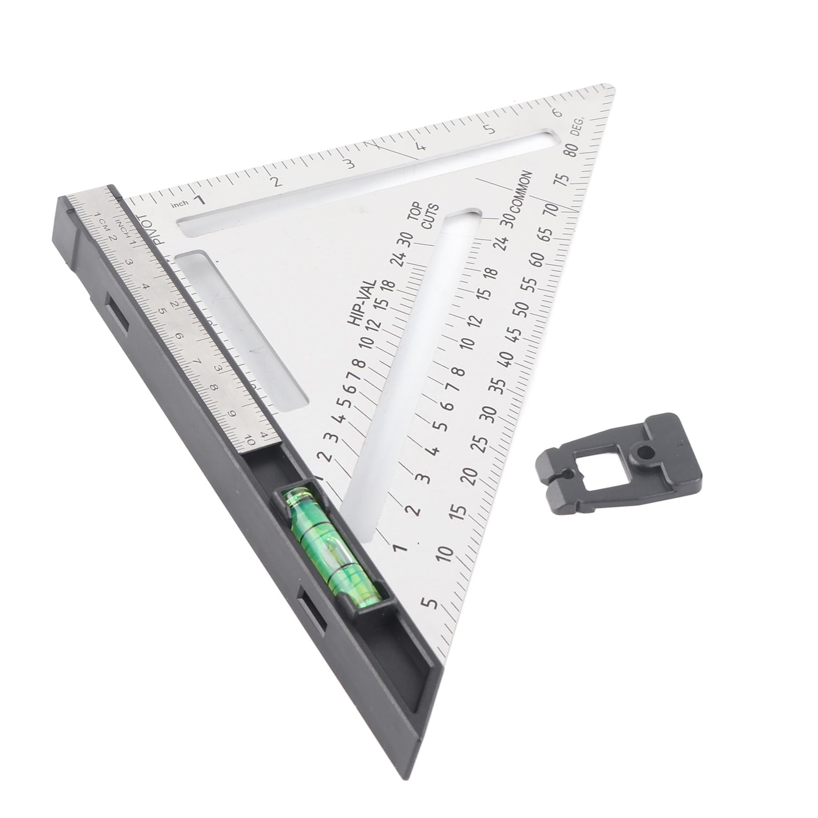 Carpenter Square, Anti Woodworking Rafter Square 7in Detachable Base Robust High Hardness Stainless Steel Carbon Steel for Architecture