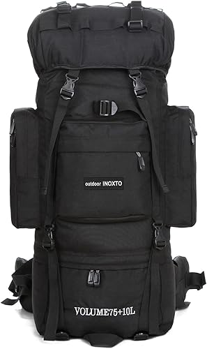 IX INOXTO Mochila ligera de senderismo con marco interno de 65L para hombres y mujeres, 85l negro, Ix Inoxto Mochilas de marco interno