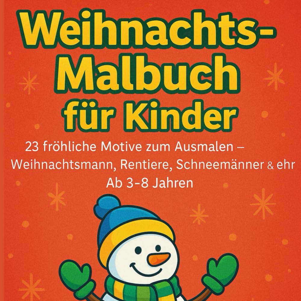 Weihnachts-Malbuch für Kinder: 23 fröhliche Motive zum Ausmalen