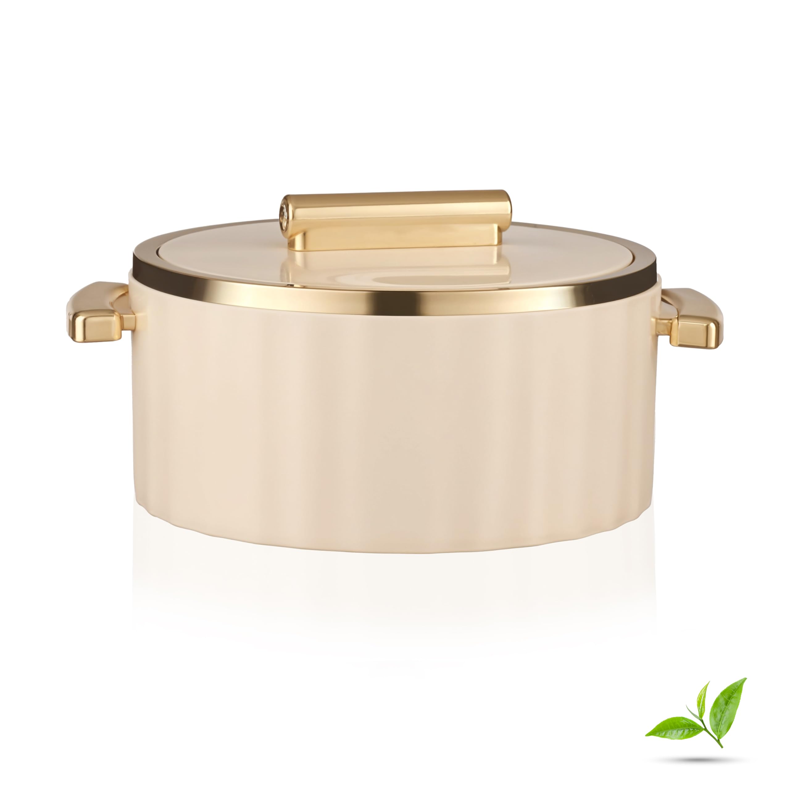 Trueware Sterling Inner Steel Casserole 3500 ml | PU Insulated | BPA Free | Odour Proof | Food Grade| Ideal for Chapatti | Roti | Curd Maker | Thermoware | Hot Pot (Off White)