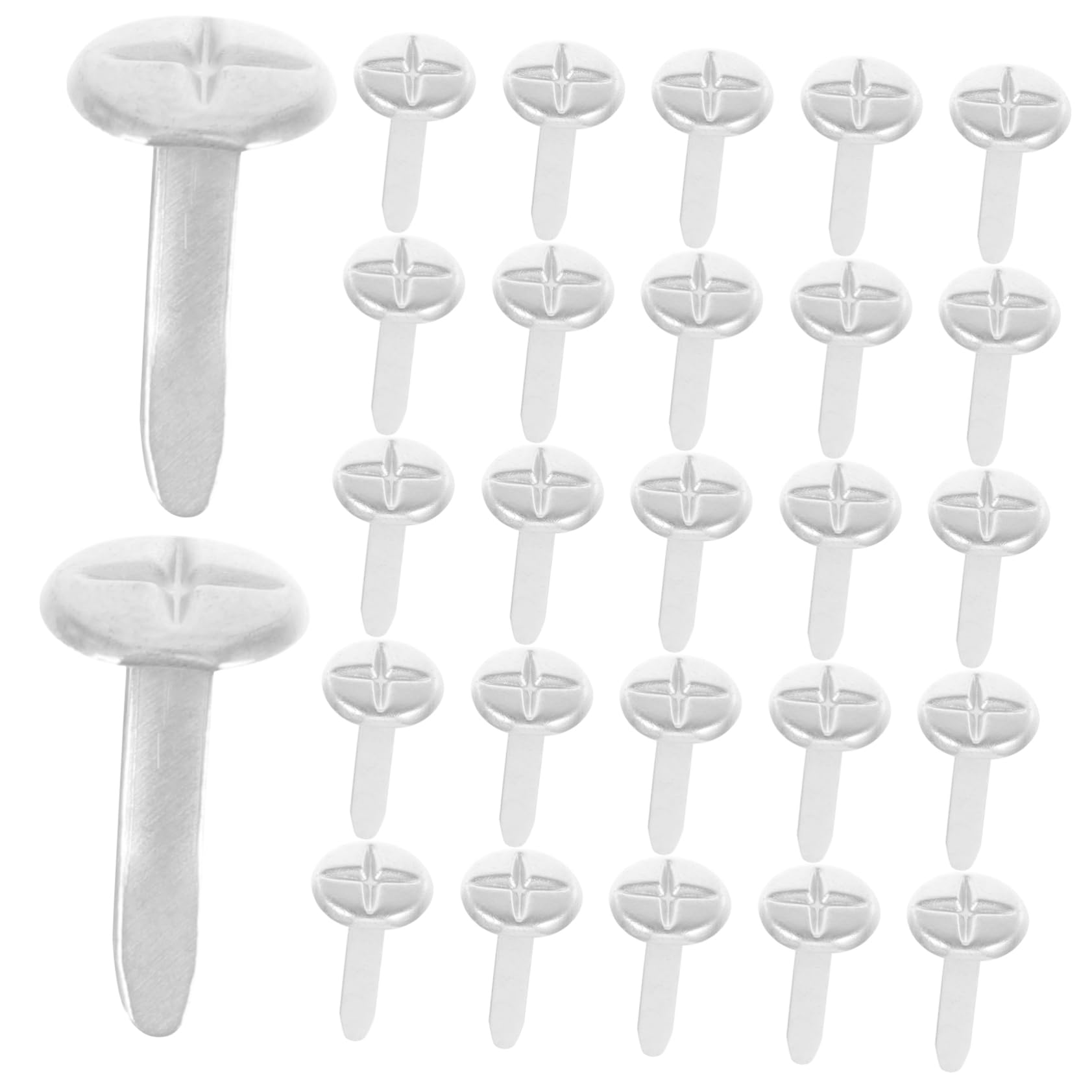 DOITOOL 100pcs Paper Nails Fastener for Scrapbooking Craft Diy Metal Paper Fasteners