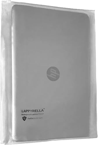 LappyRella Funda impermeable para portátil de 17 pulgadas, a prueba de polvo, arañazos, translúcido, con cierre de cremallera, bolsa de PVC (16-17