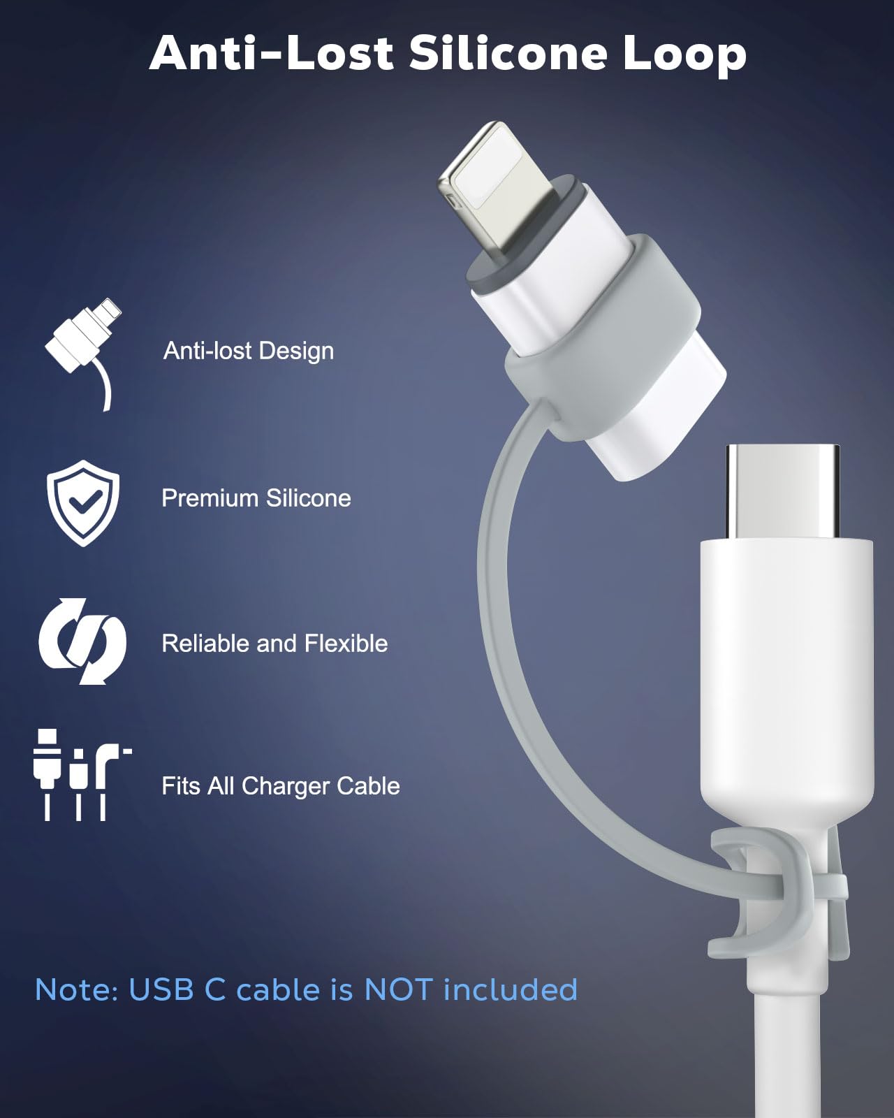 MoKo Adattatore USB C a Lightning per iPhone 14/13/12/11/X Ricarica e Sincronizzazione Dati Bianco