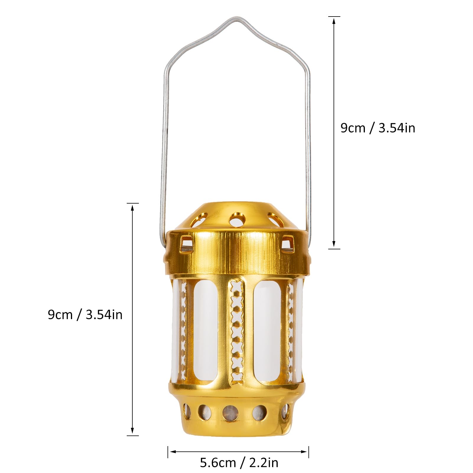 Lampada a candela da campeggio in lega di alluminio 2 PCS