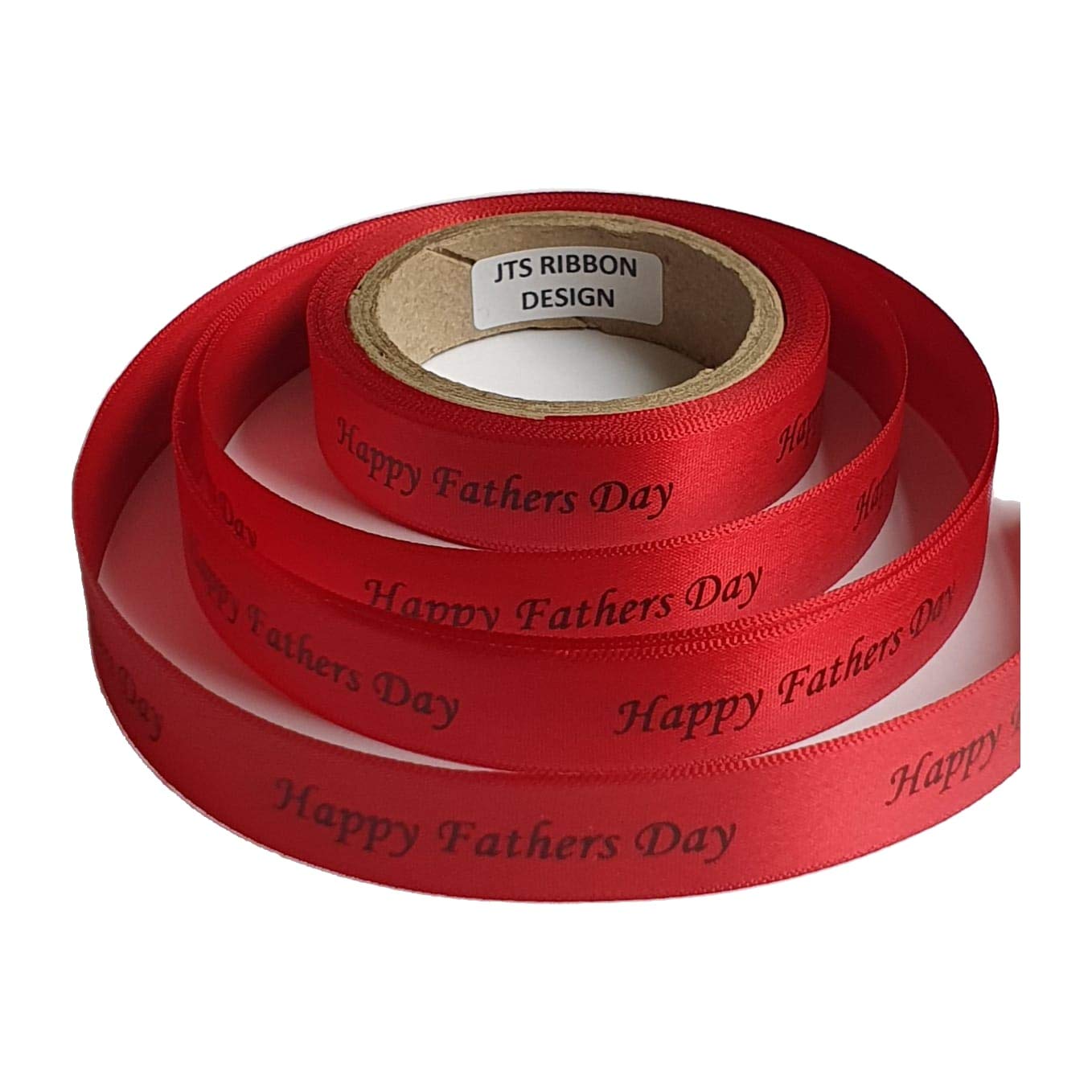 Fathers Day Ribbon Rolls 10 Colours Available 15mm x 5 Metres Sunday 21st June 2026 (Red)