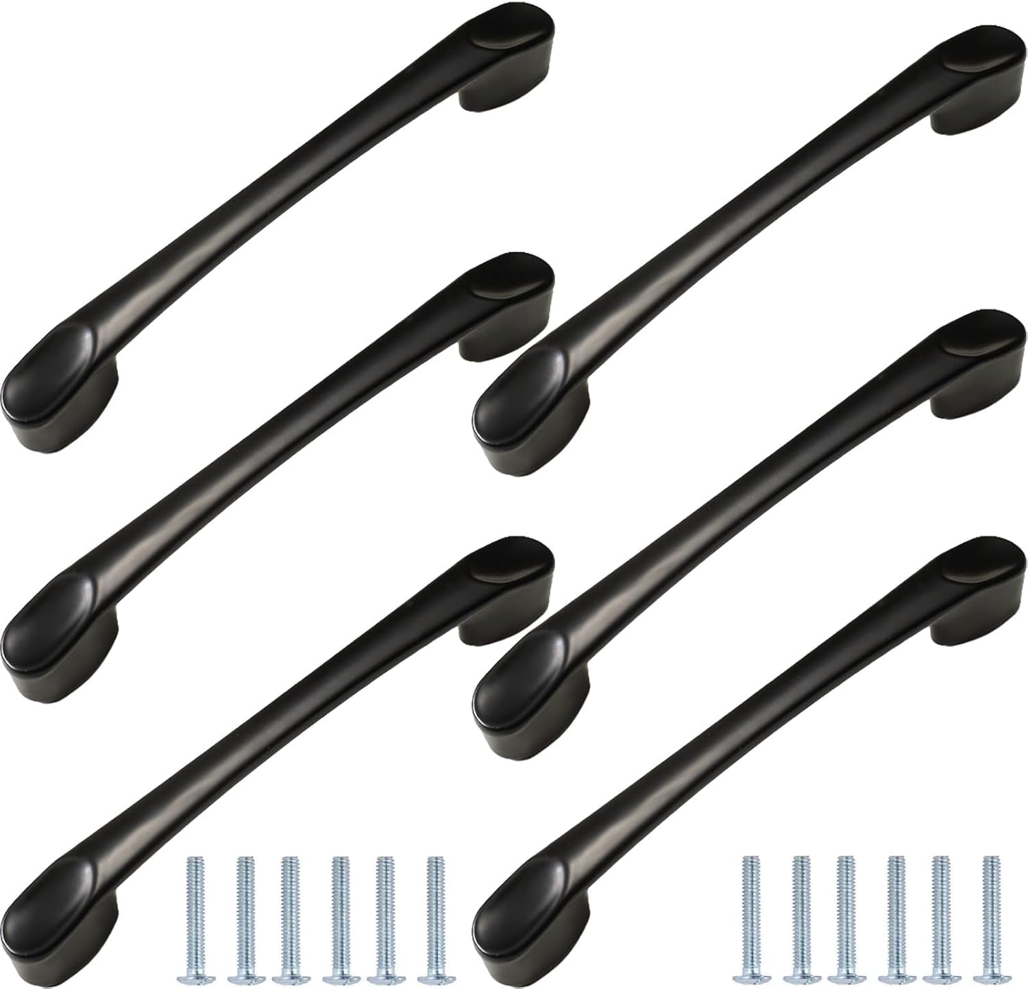Tnbccxn Black 96Mm Cabinet Handles, Cabinet Handles,6 Pack Wardrobe Knobs Cabinet Door Knobs Colored(Black 96Mm)